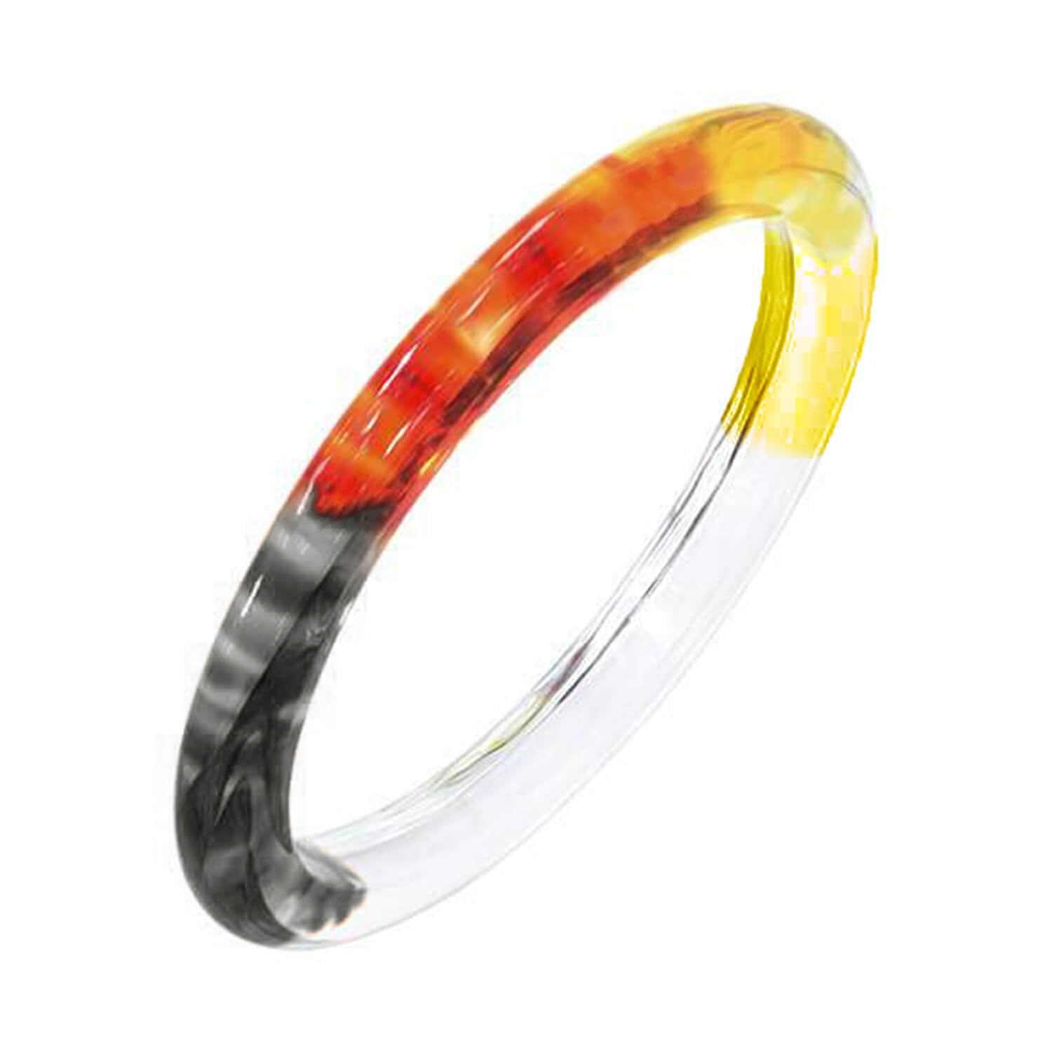 Tie Dye Slip On Lucite Bangle In Earth