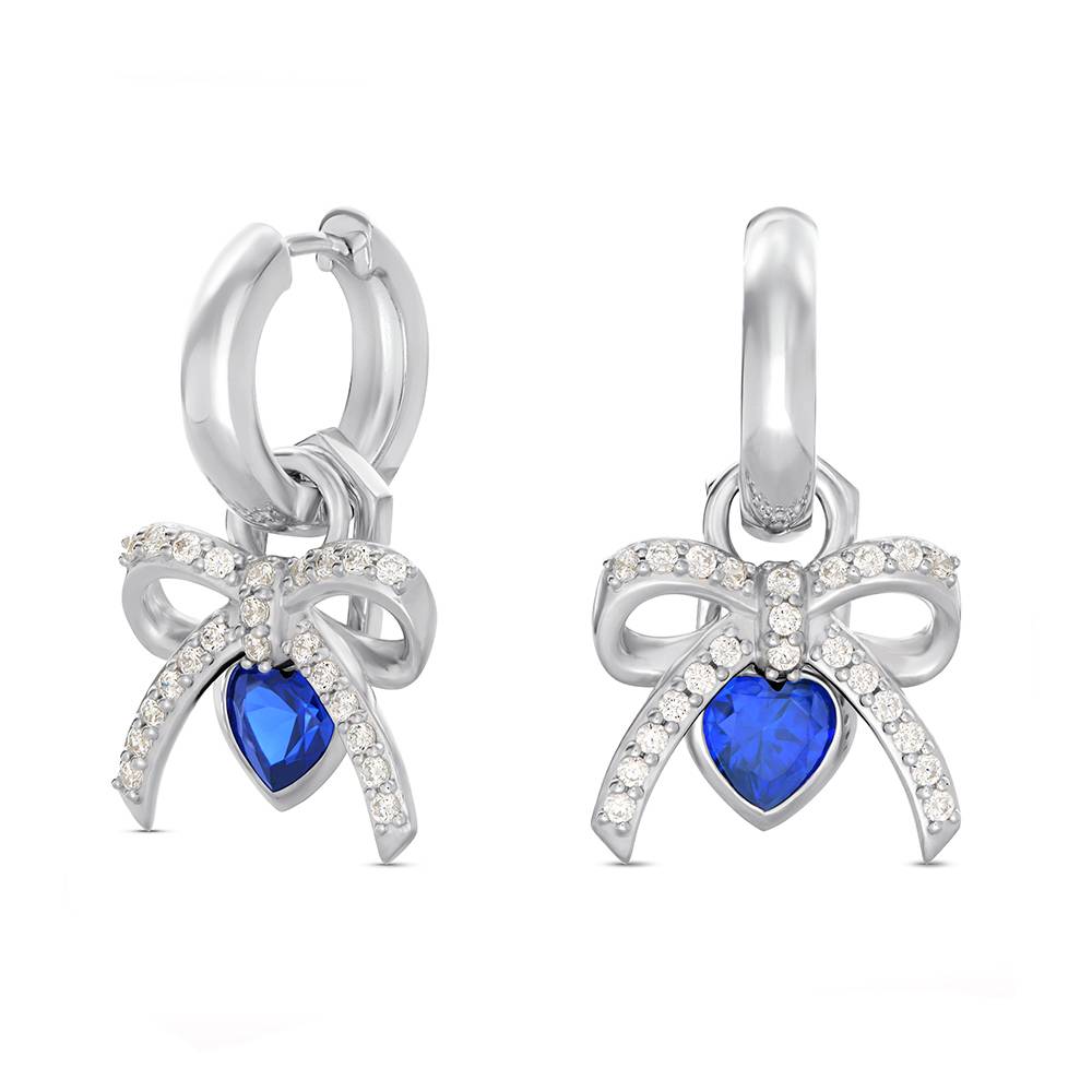Tied To You Hoop Bow Earrings in Sterling Silver