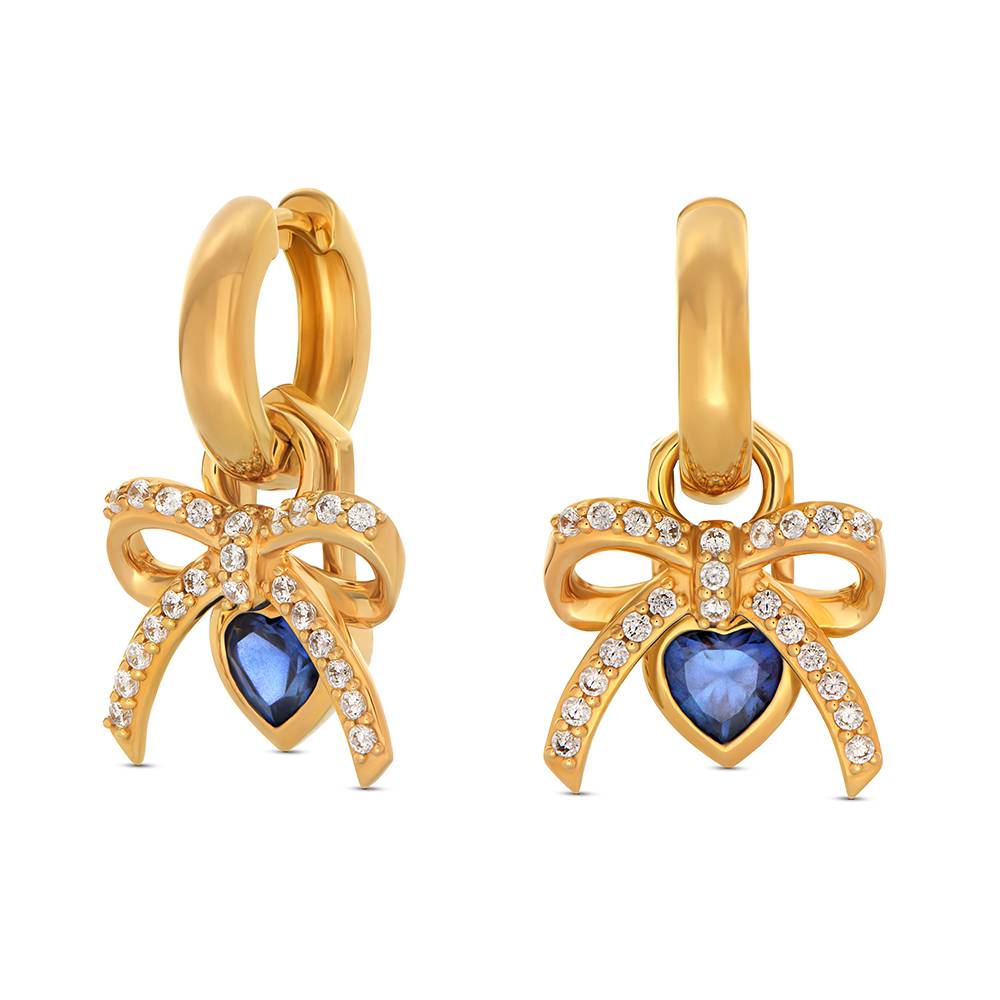 Tied To You Hoop Bow Earrings in Vermeil