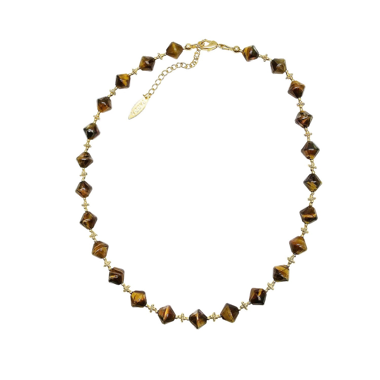 Tiger Eye Stone Minimalist Choker Necklace