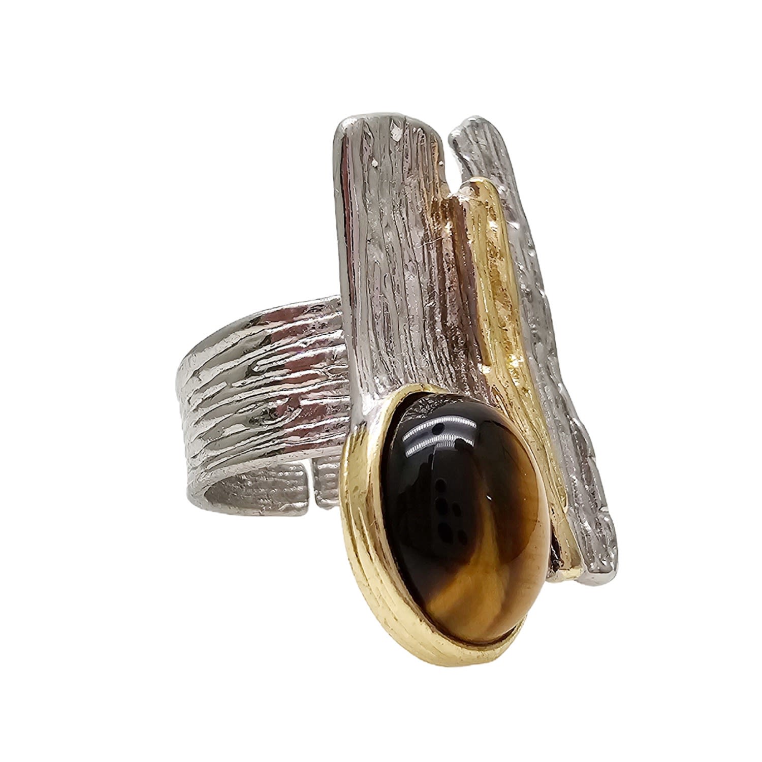Tiger Eye Stone Statement Ring