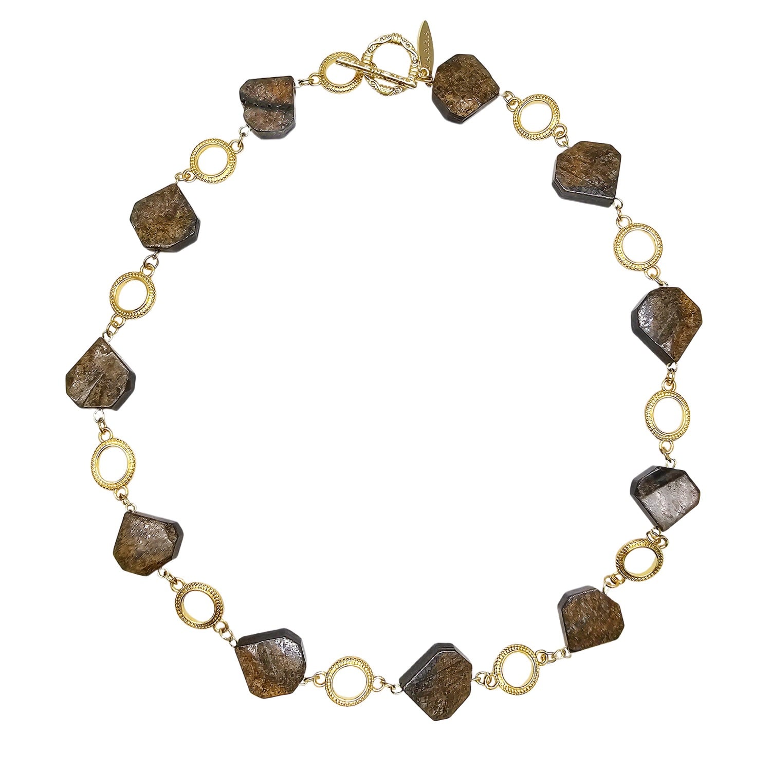 Tiger-Eye Stone With Chain Modern Necklace