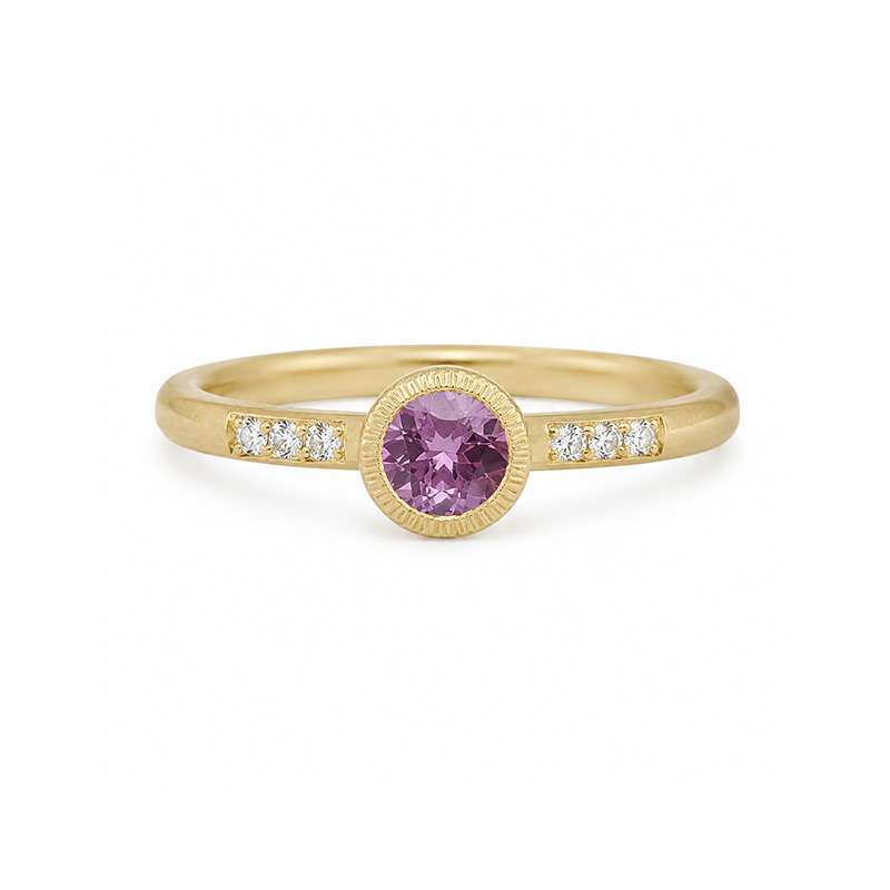 Tigerlily Sapphire and Diamond Engagement Ring in 18ct Fairmined Gold