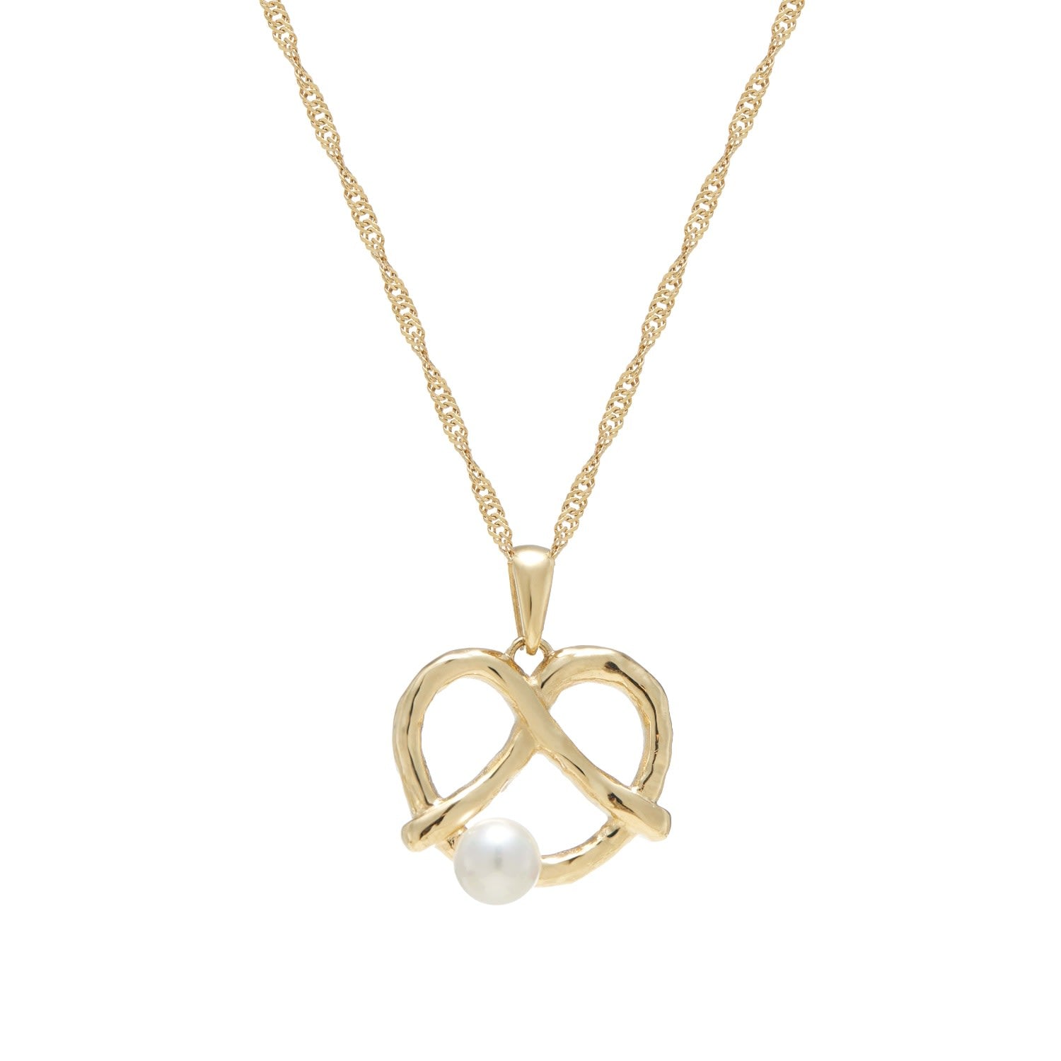 Timeless Meet Love Pretzel Pearl Necklace