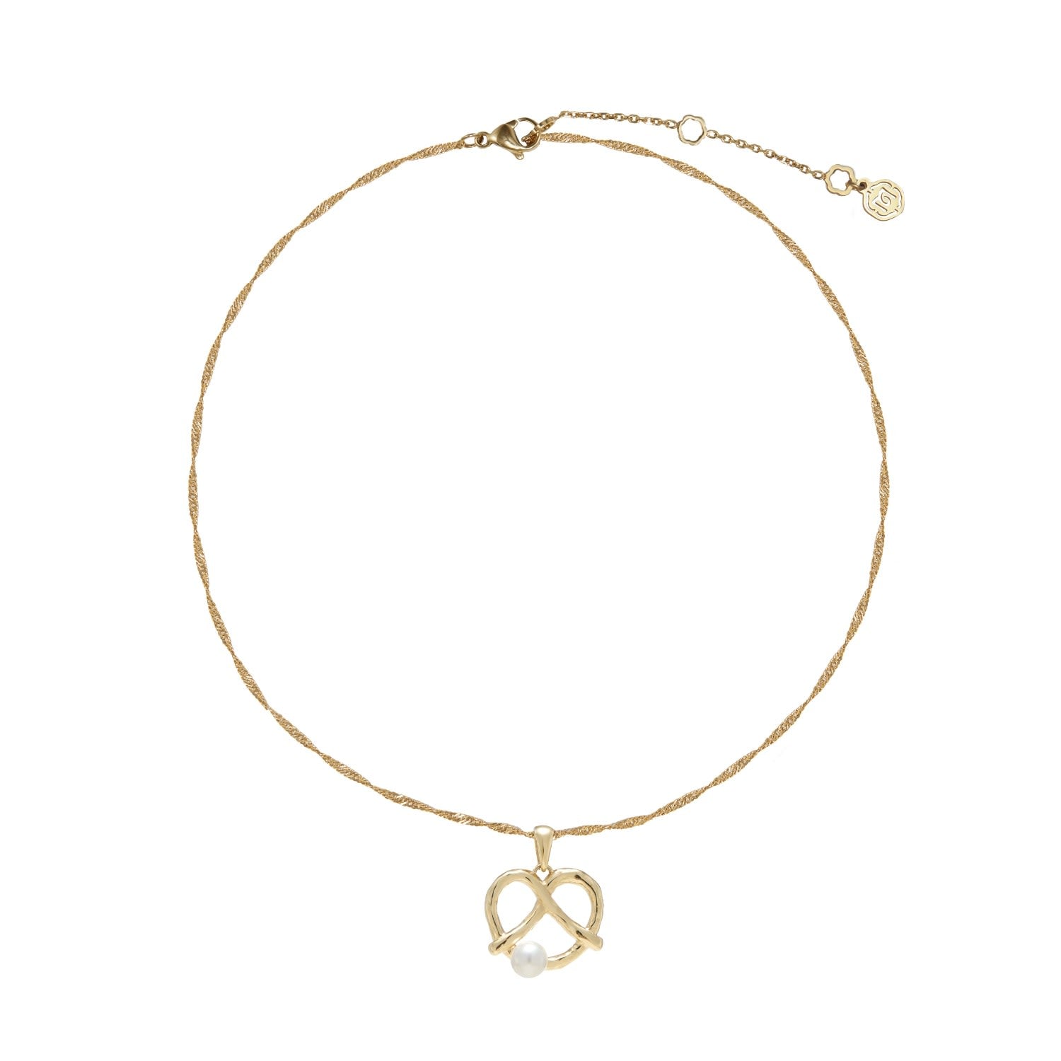 Timeless Meet Love Pretzel Pearl Necklace