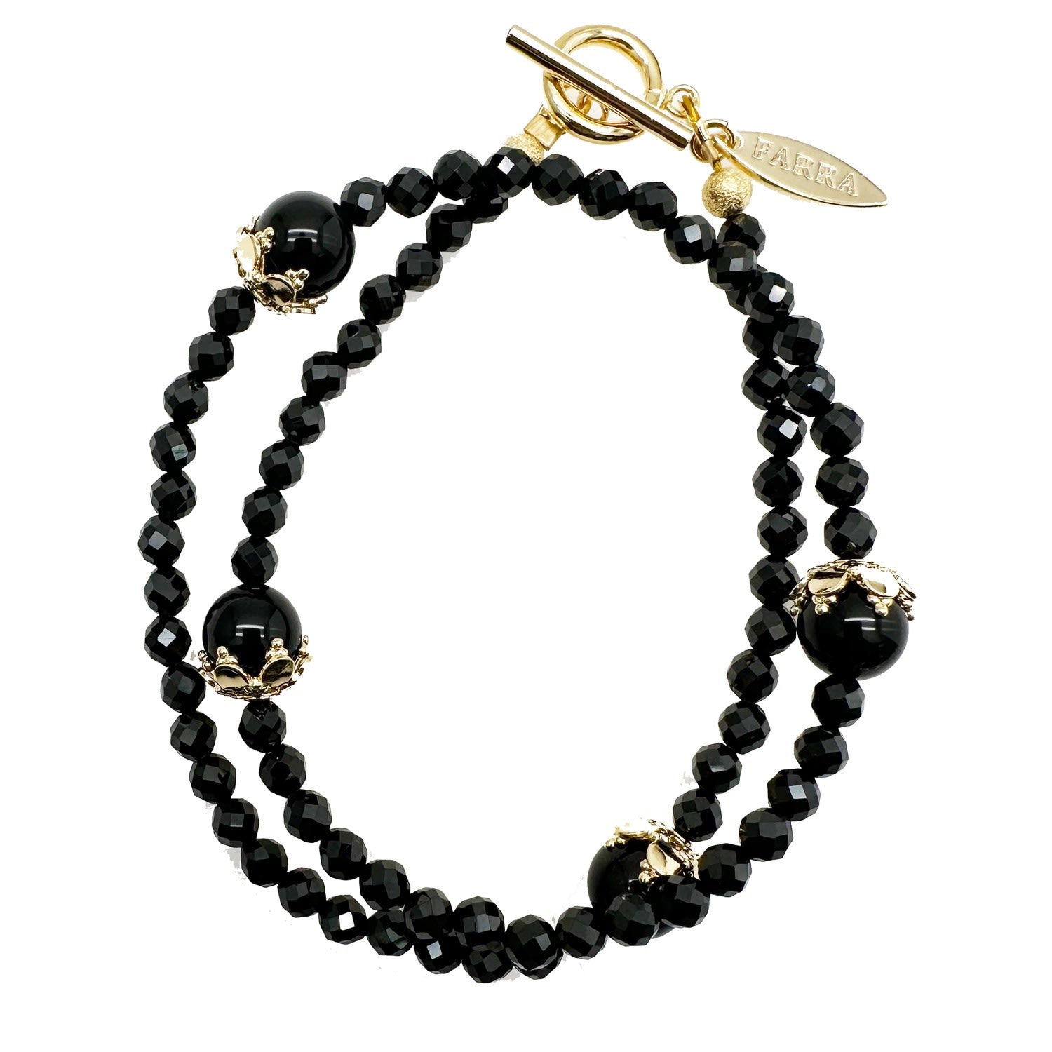Timeless Obsidian Double Wrapped Bracelet