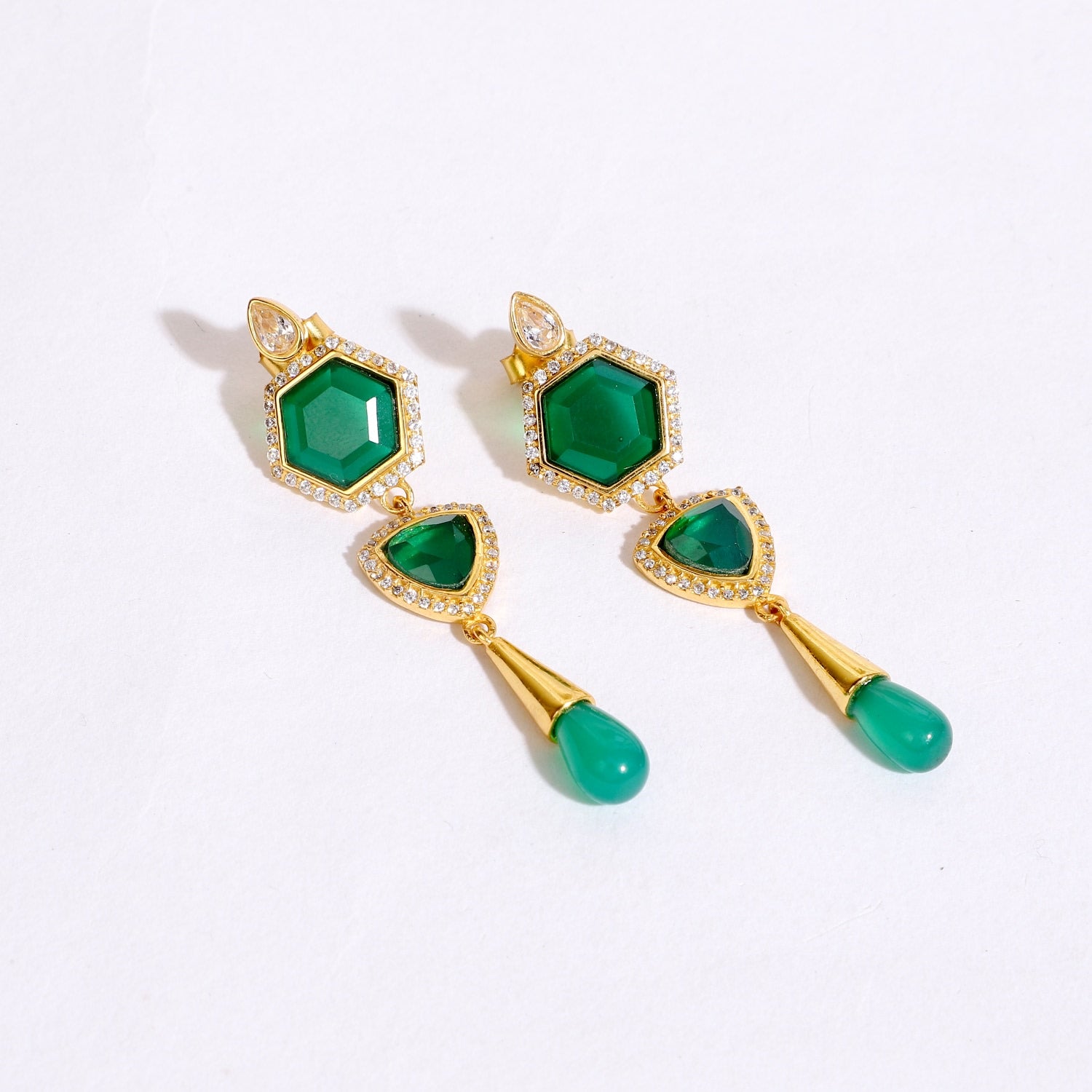 Green Onyx Earrings