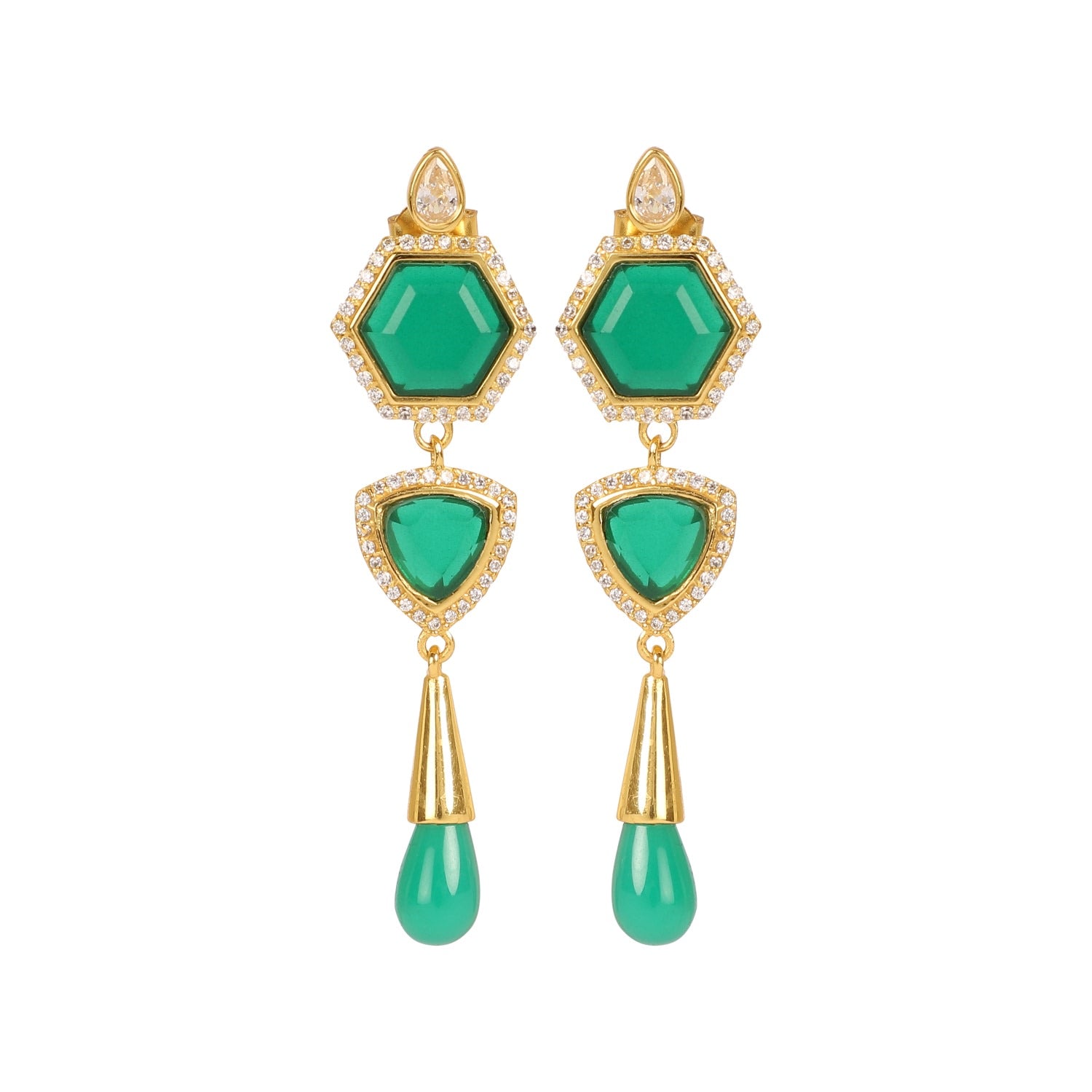 Green Onyx Earrings