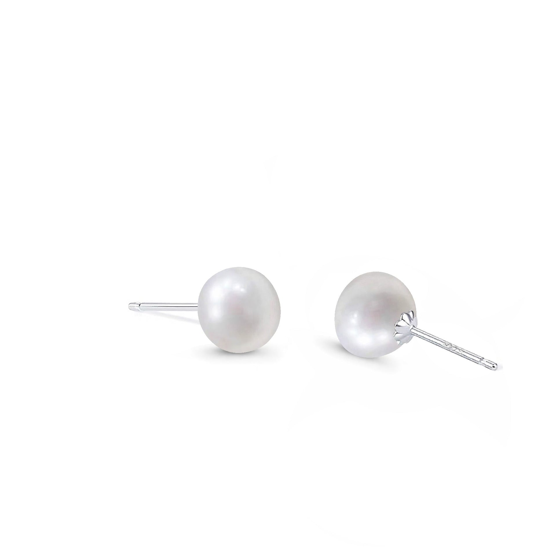 Timeless Silver Pearl Studs