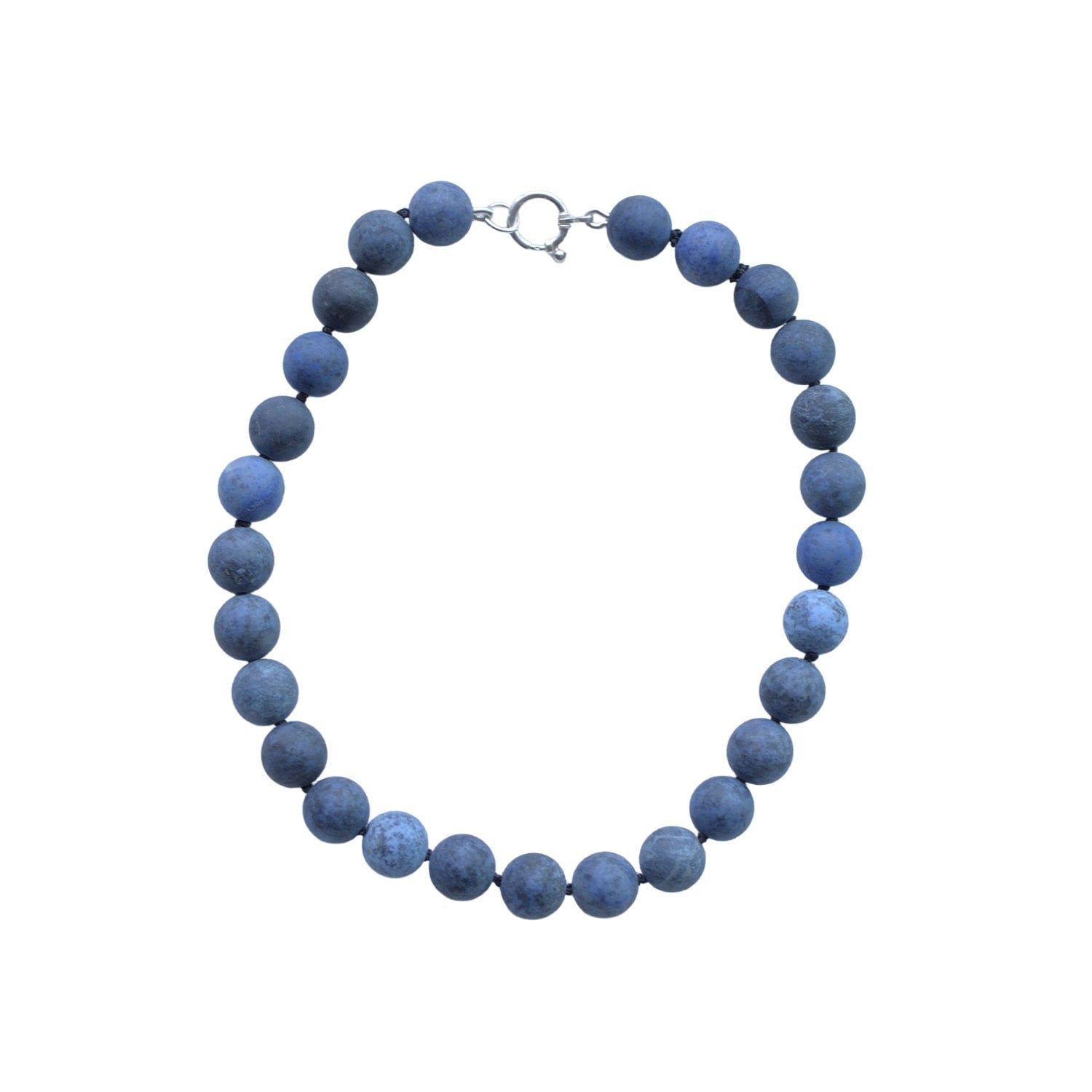 Tinta Deep Blue Dumorietite Beaded Necklace