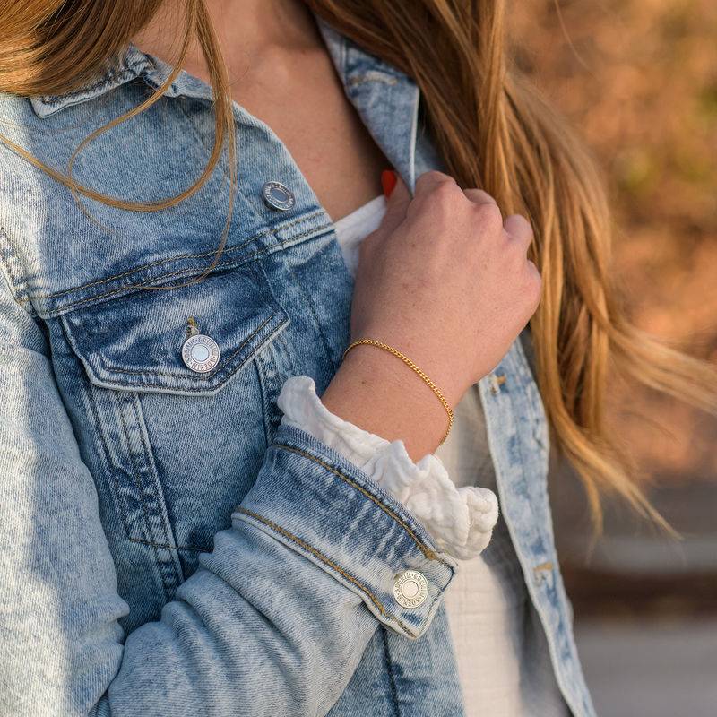 Tiny Cuban Chain Bracelet in 18K Gold Vermeil