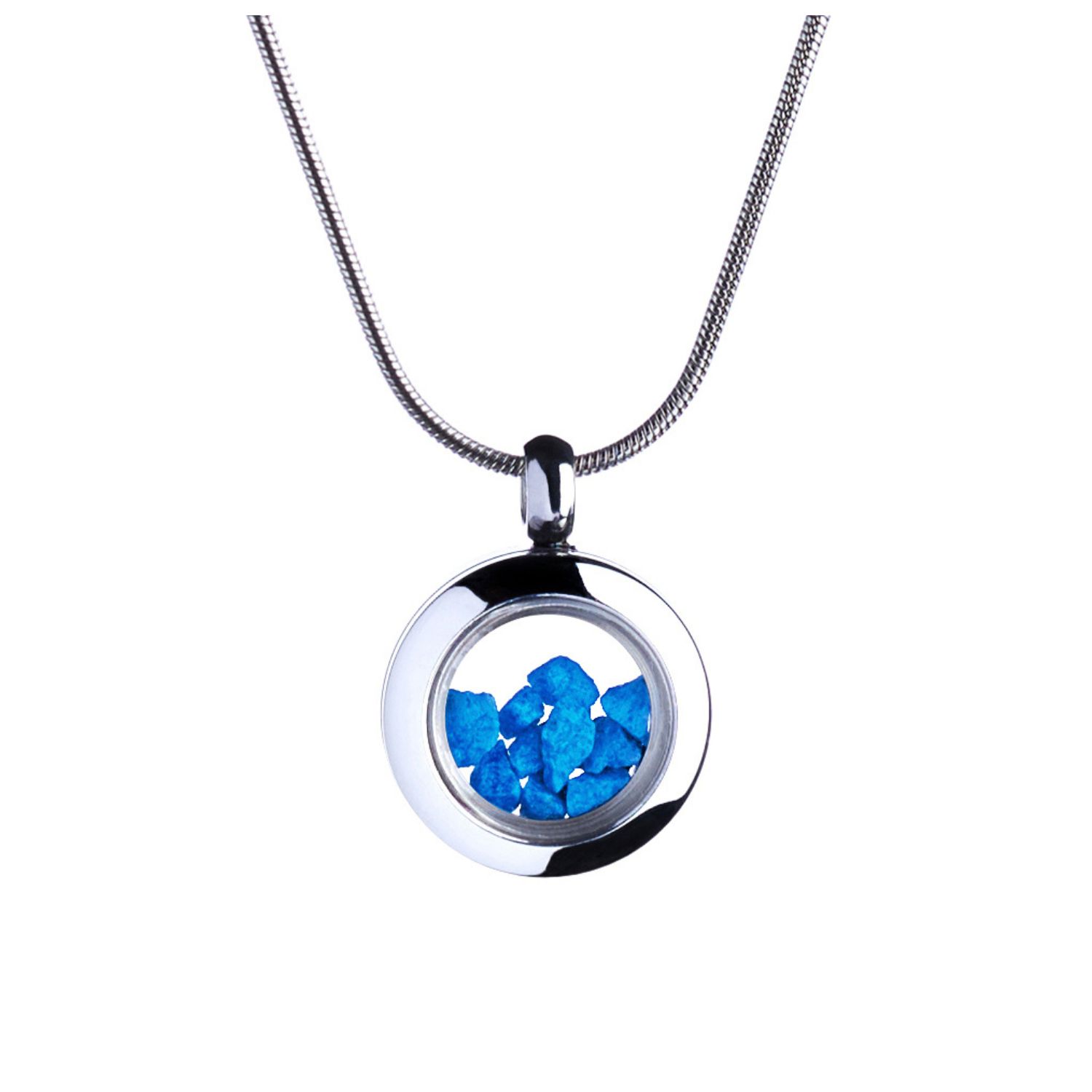 Handmade Tiny Necklace With Natural Blue Stones – Beautiful & Subtle Jewelry