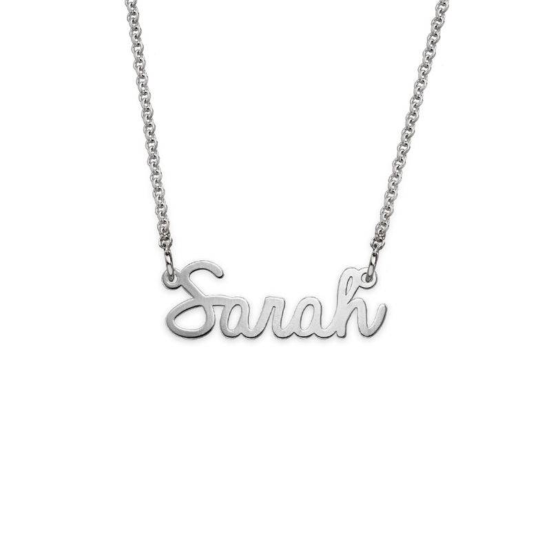 Gifts for Kids - Tiny Personalized Cursive Name Necklace in Silver - Name Necklace for Kids