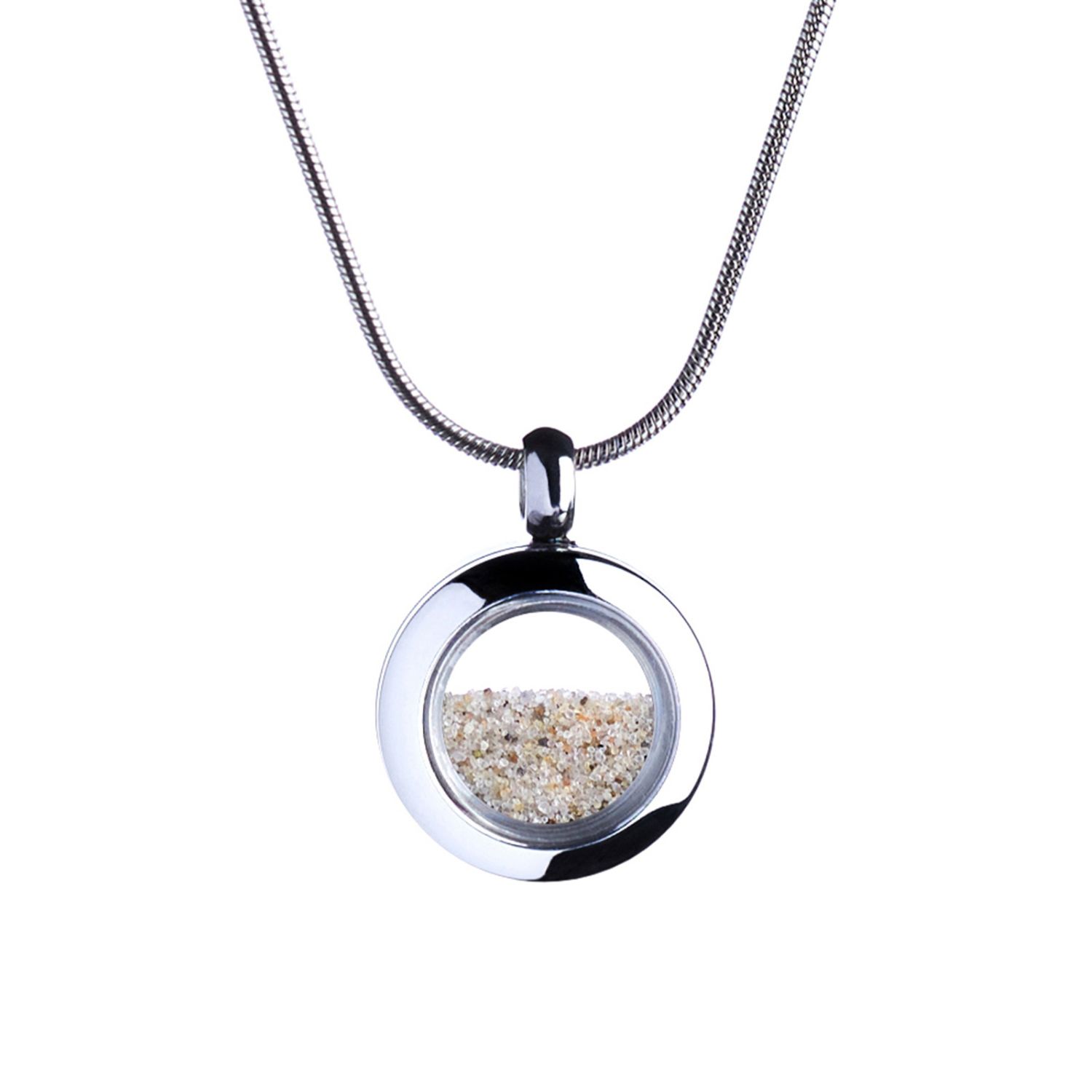 Tiny Size Designer Necklace With Natural Beach Sand - Vacation