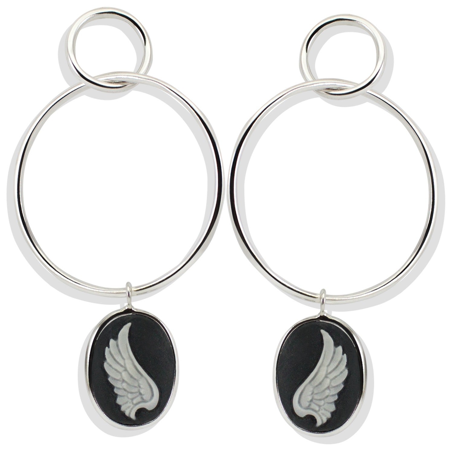 Wings Hoop Earrings