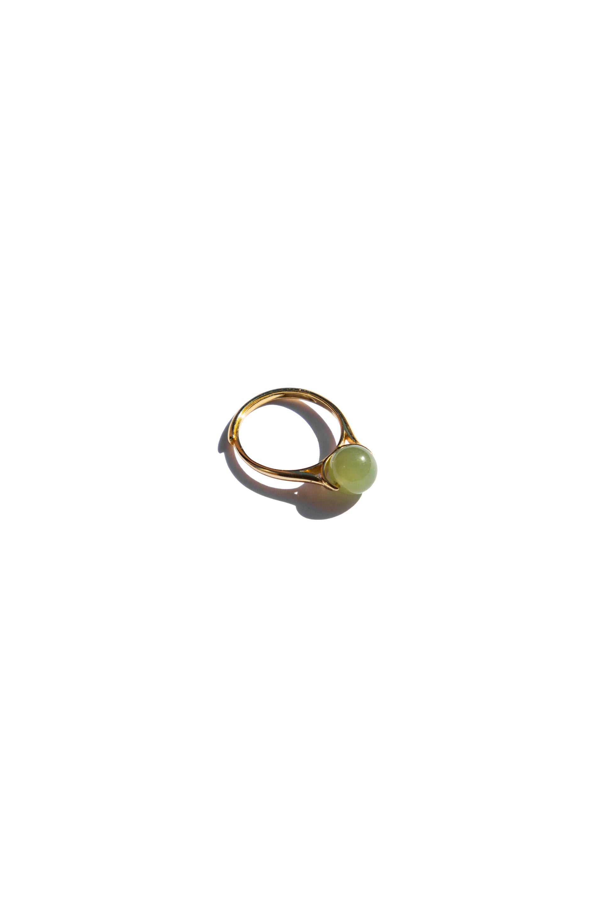 Equinox Green Bead Jade Ring