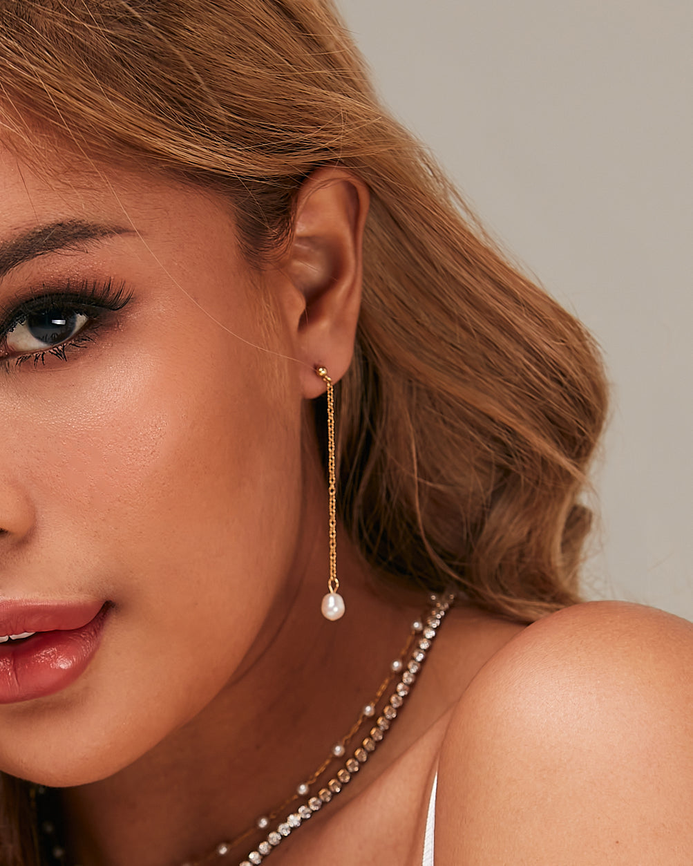 Corine Real Freshwater Long Tassels Drop Pearl Earrings