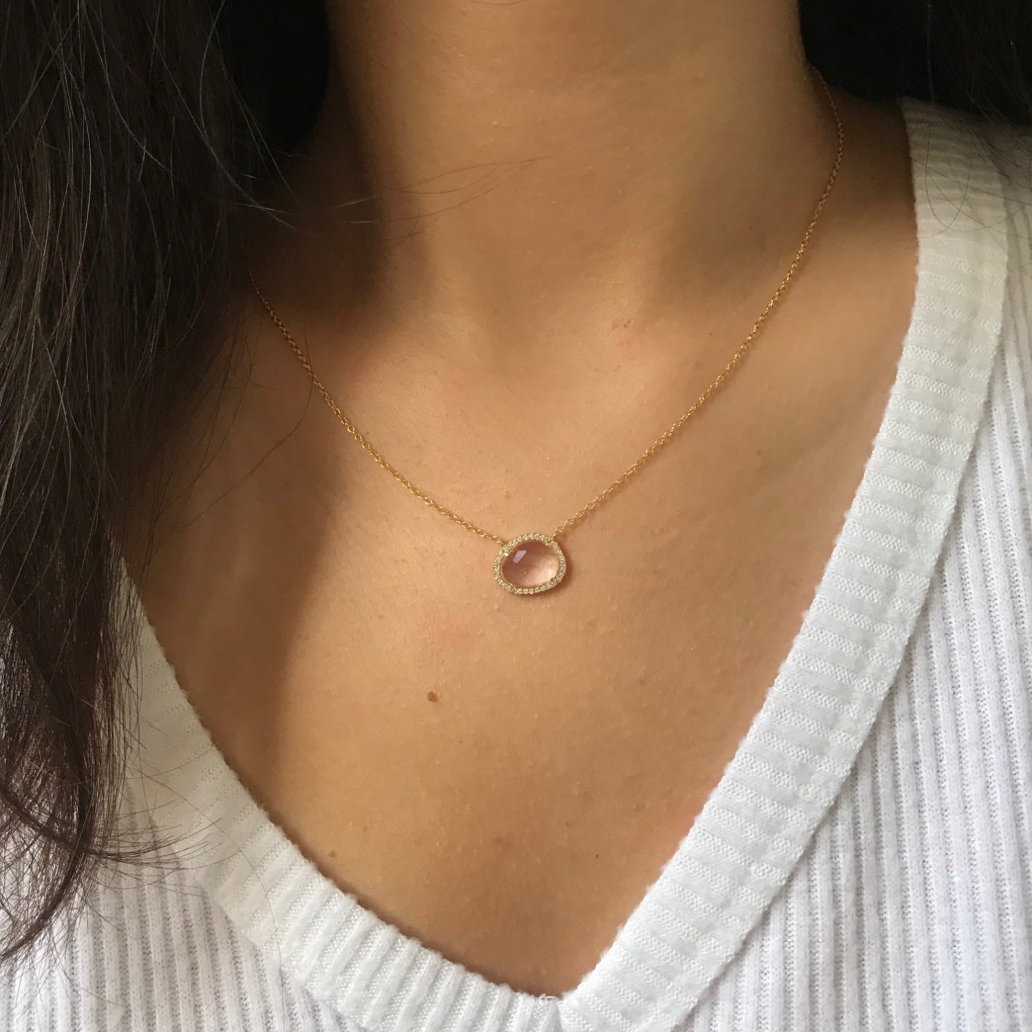 Kokoto Necklace - Morganite Pink