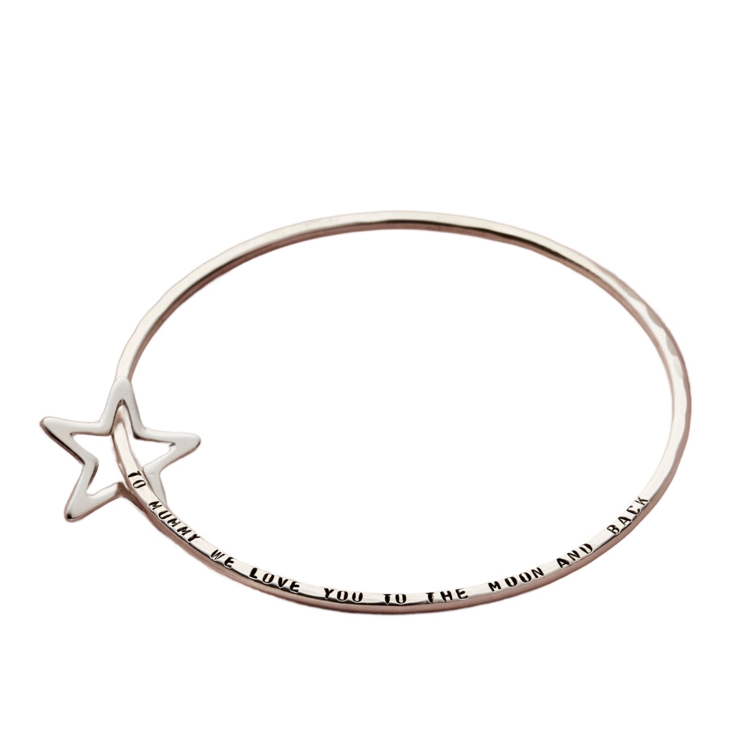 To Mummy Sterling Silver Star Bangle