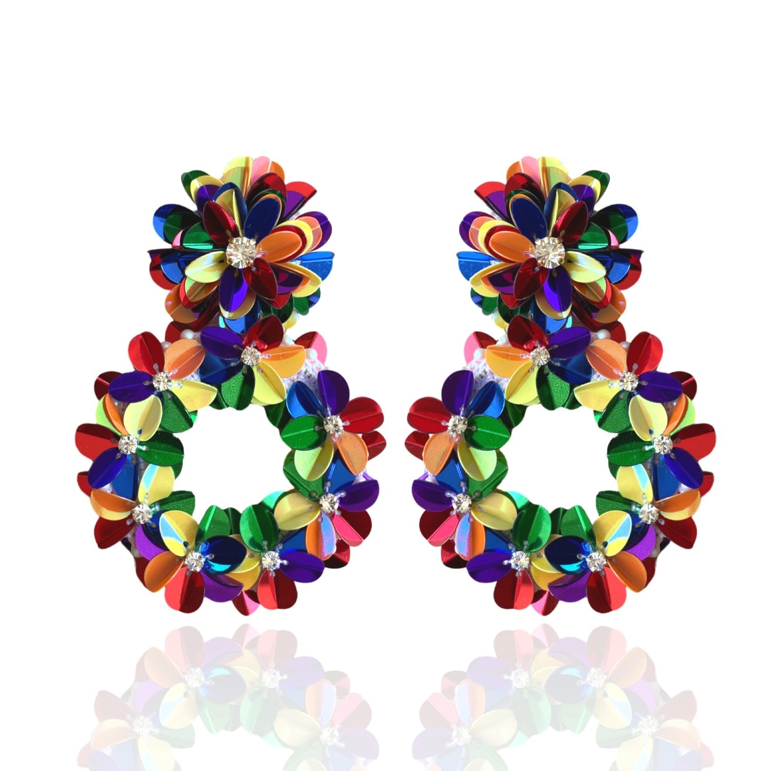 Rainbow Yasmine Hoops