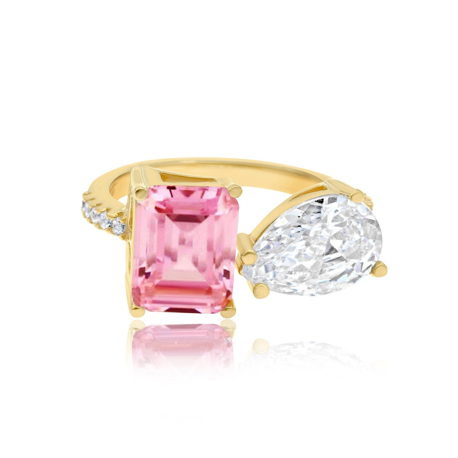 Toi Et Moi Ring - Pink & White