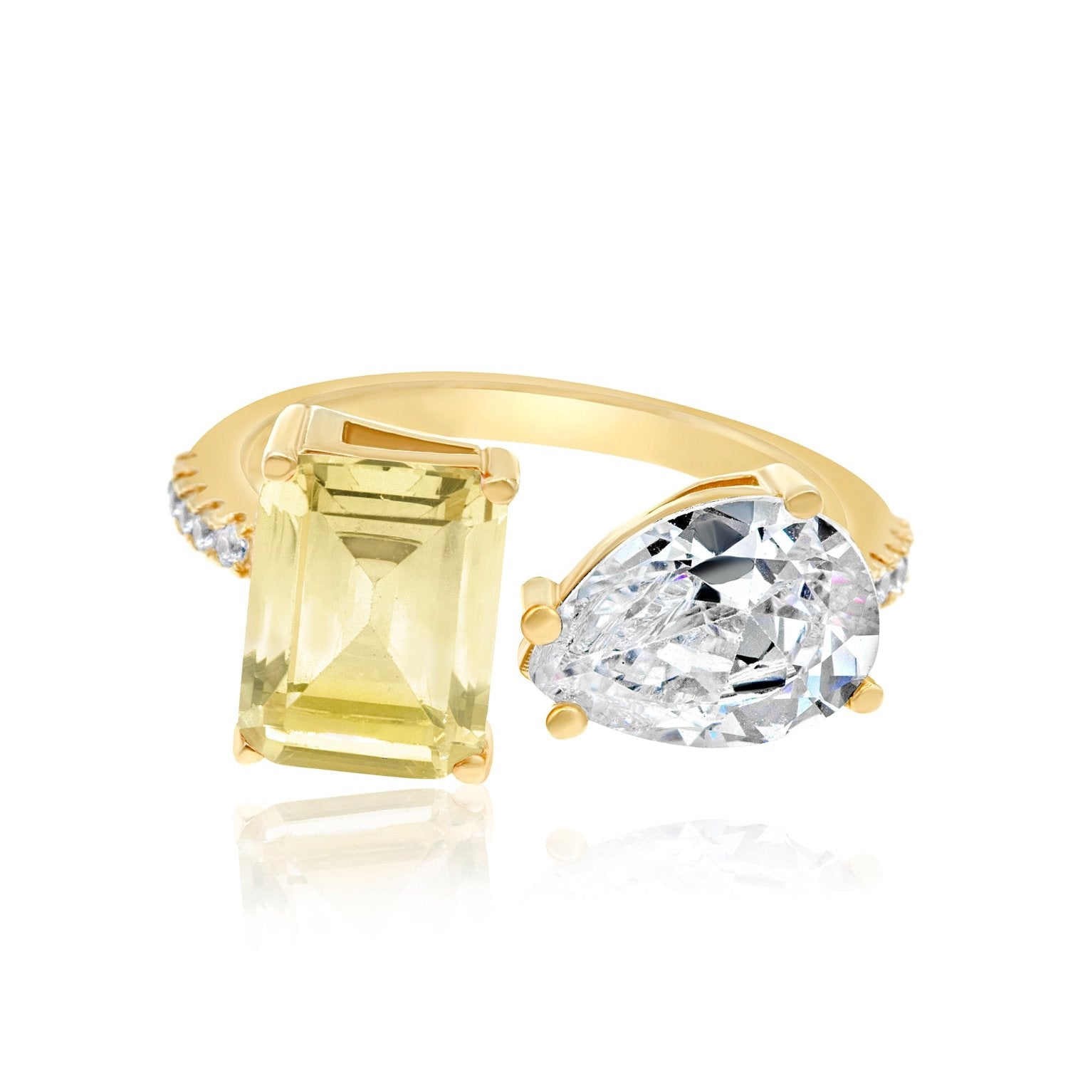 Toi Et Moi Ring - Yellow & White