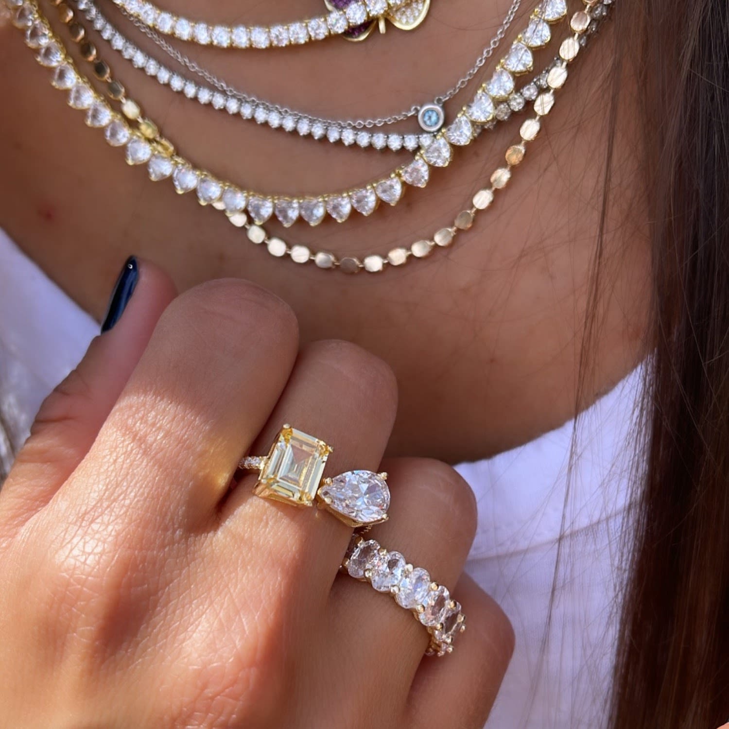 Toi Et Moi Ring - Yellow & White