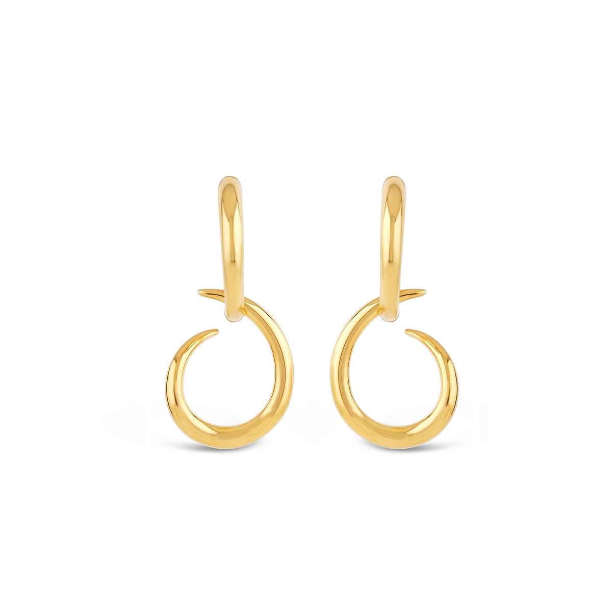 Toro Drop Hoops Gold Plated