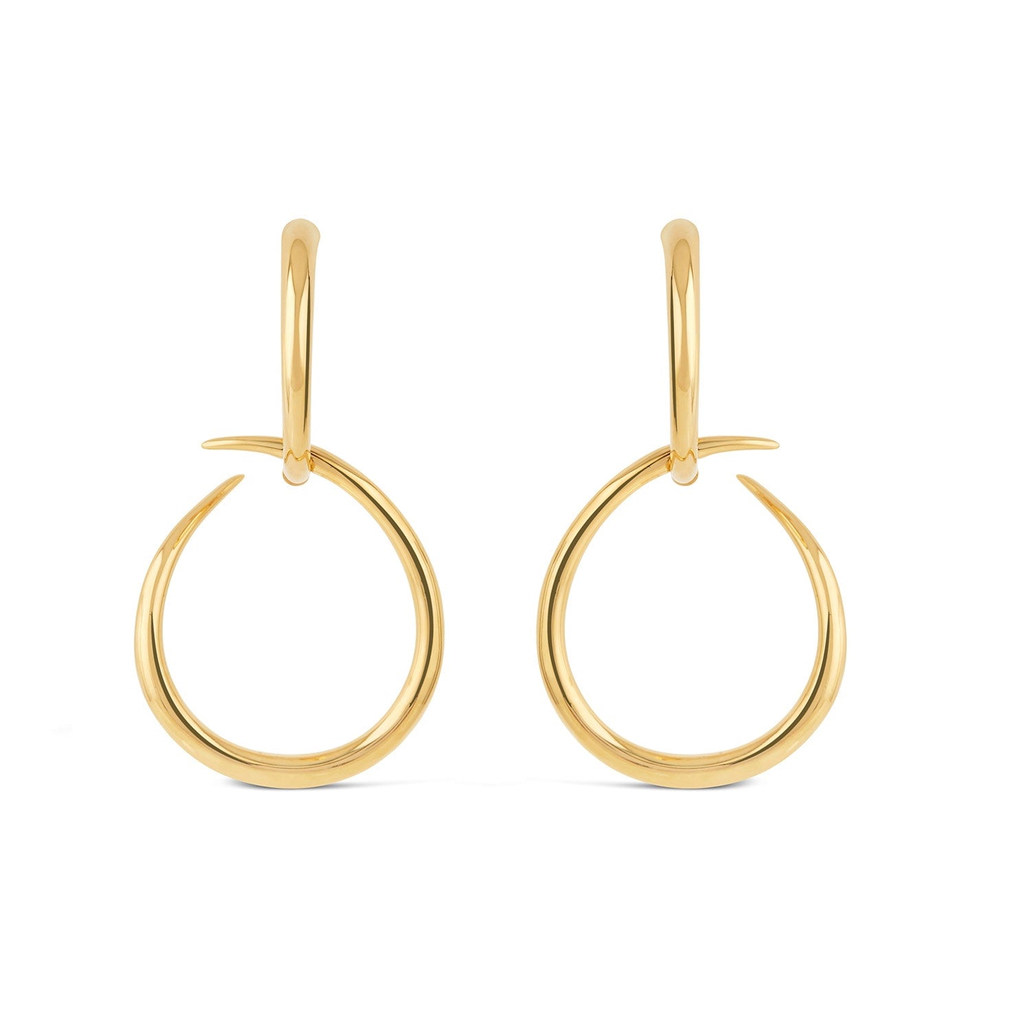 Toro Large Drop Hoops Gold Plated