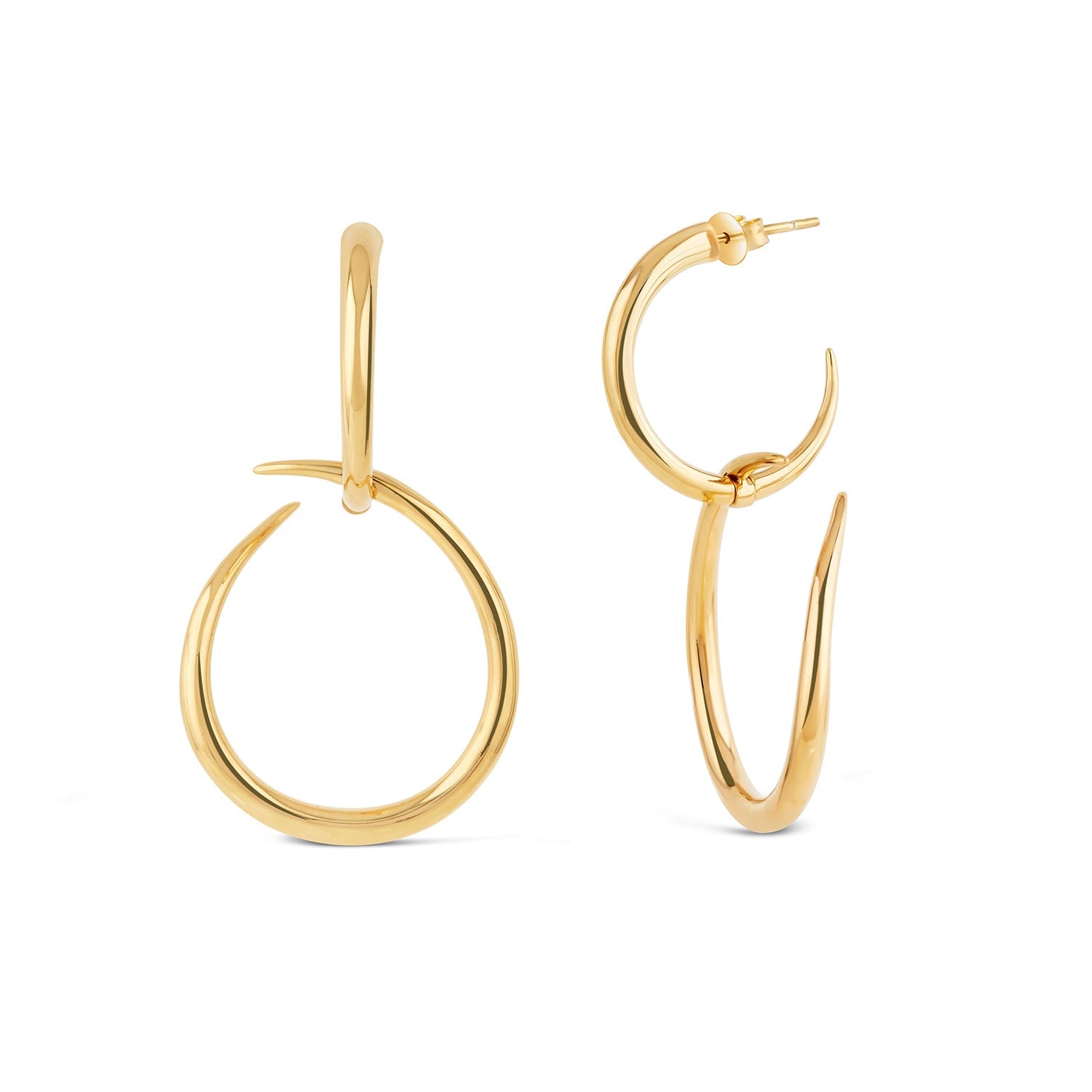 Toro Large Drop Hoops Gold Plated