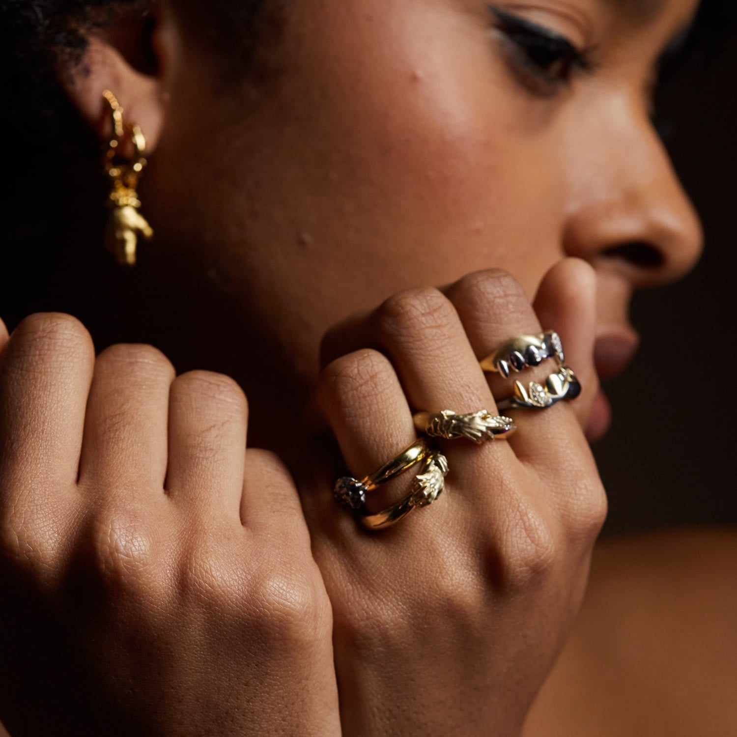 Touch No Evil – Diamonds & Nine Ct Gold Hands
