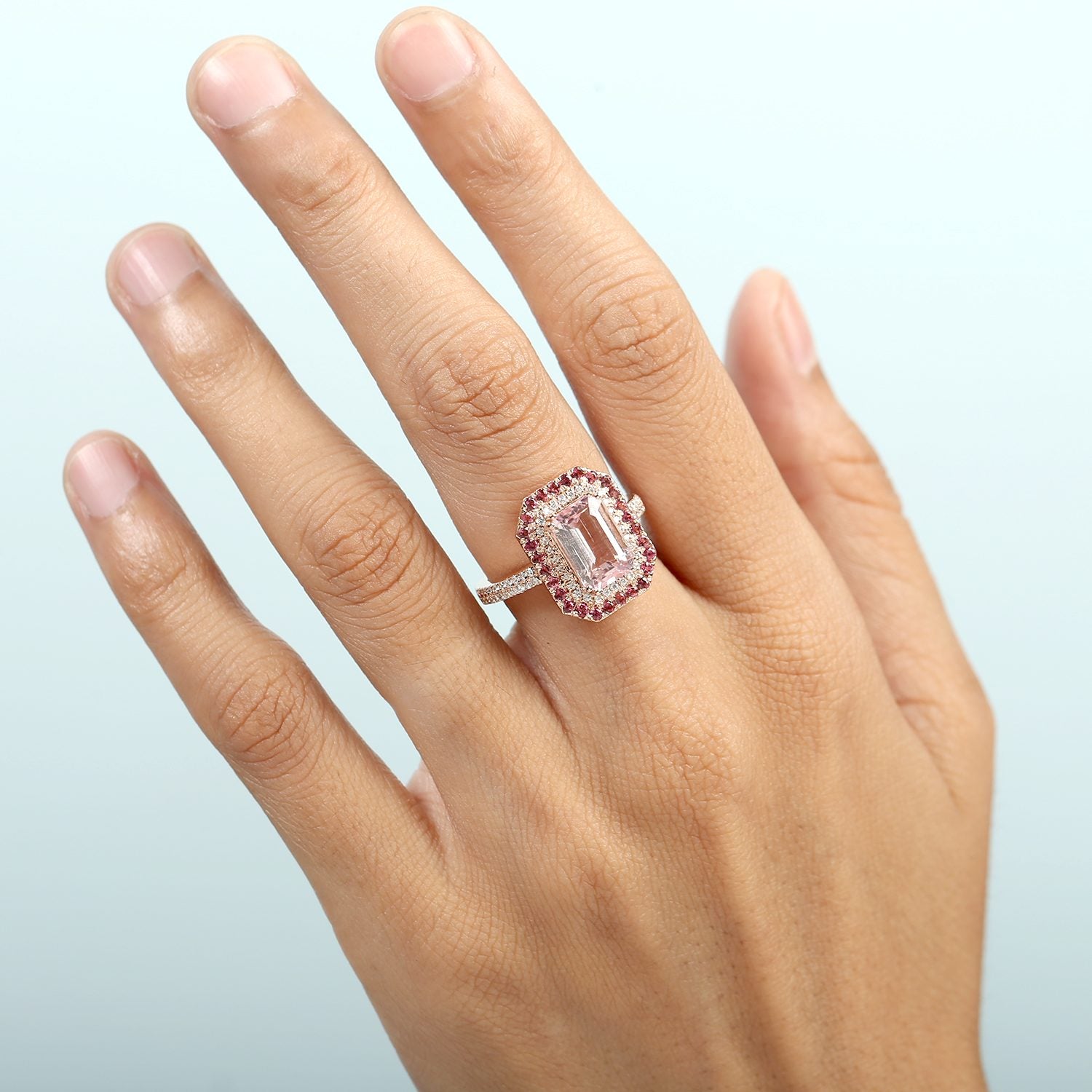 Tourmaline & Diamond Cocktail Ring In Rose Gold – Fine Gemstone Jewelry