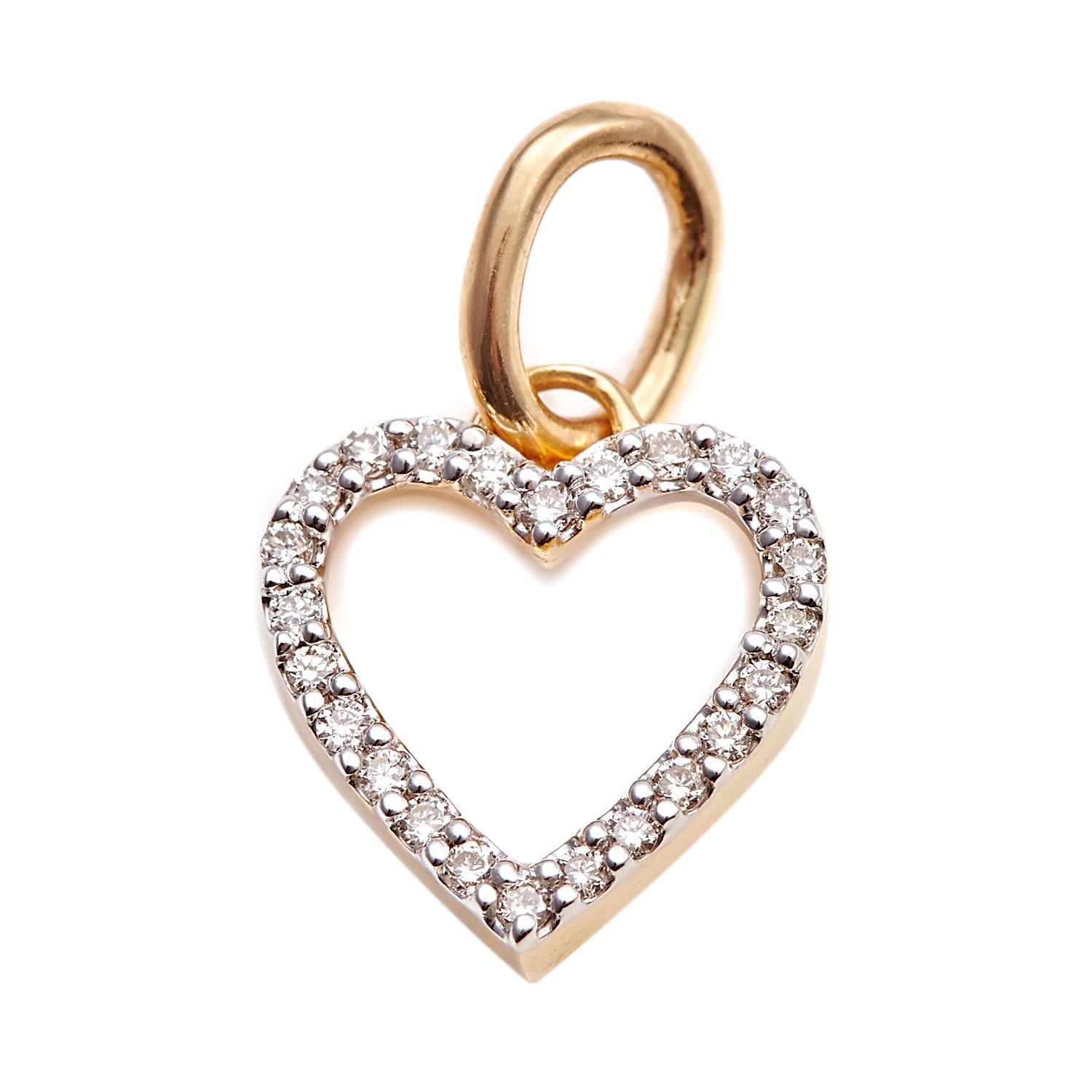 Diamond Studded My Heart Pendant In Rose Gold
