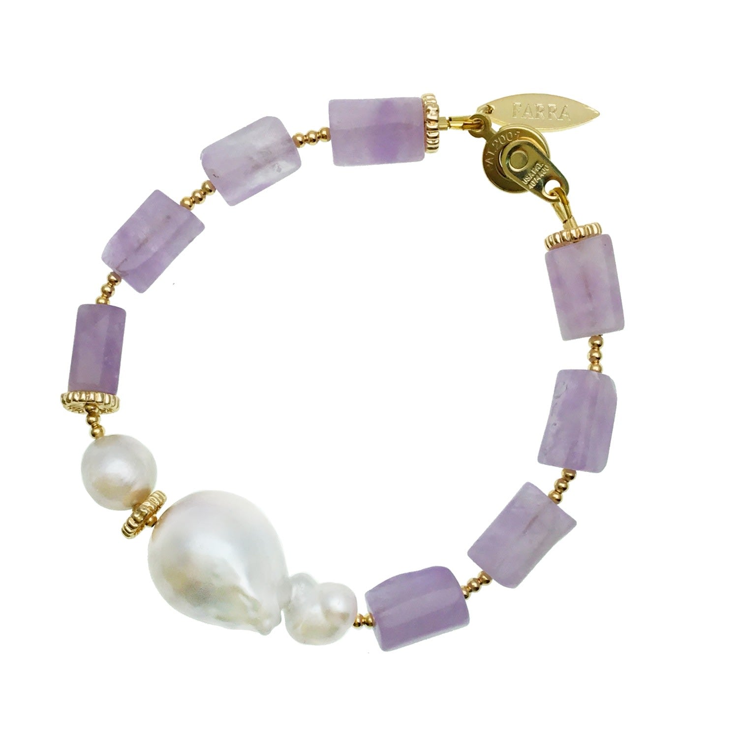 Amethyst & Baroque Pearl Bracelet