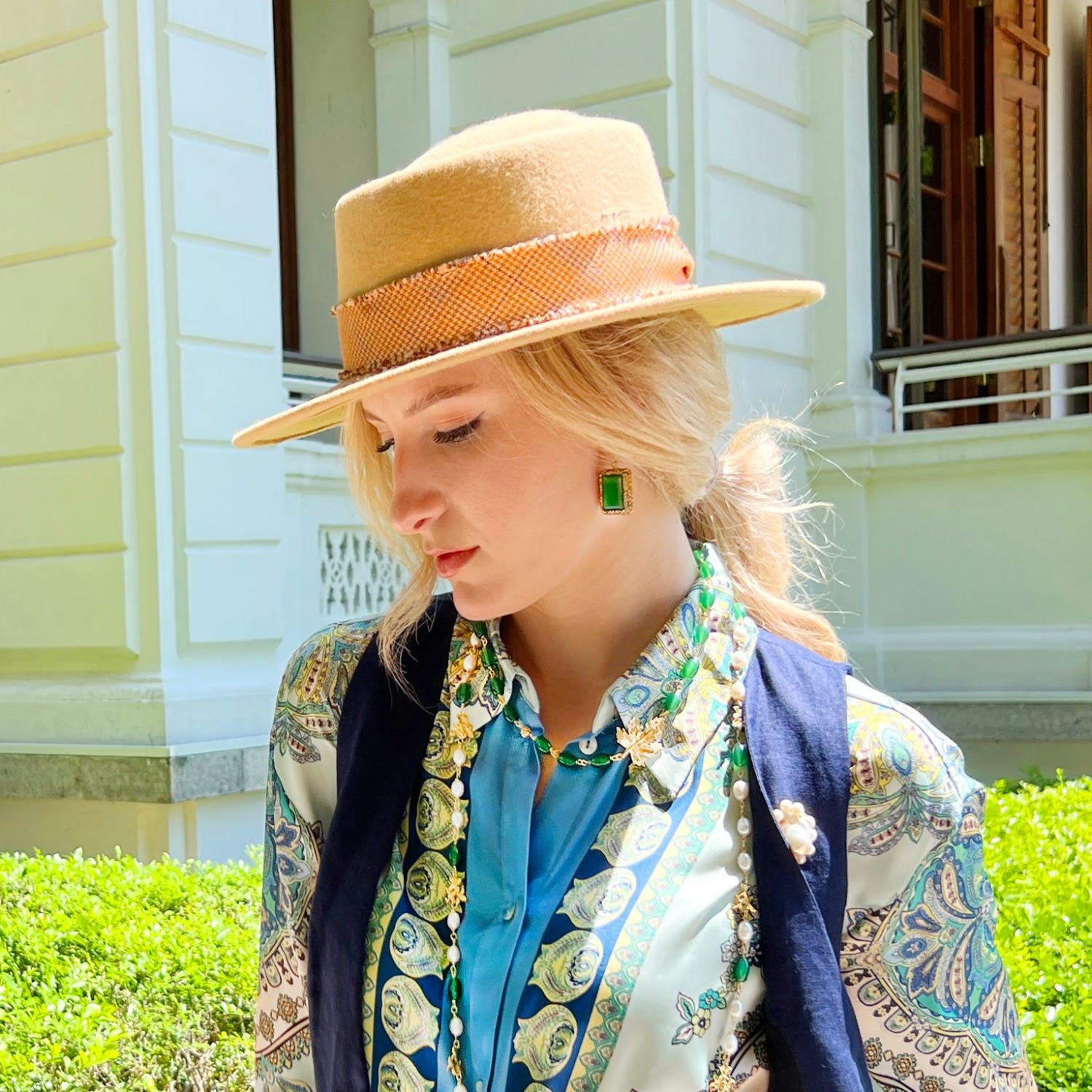 Green Agate With Maple Leave Pendant Necklace