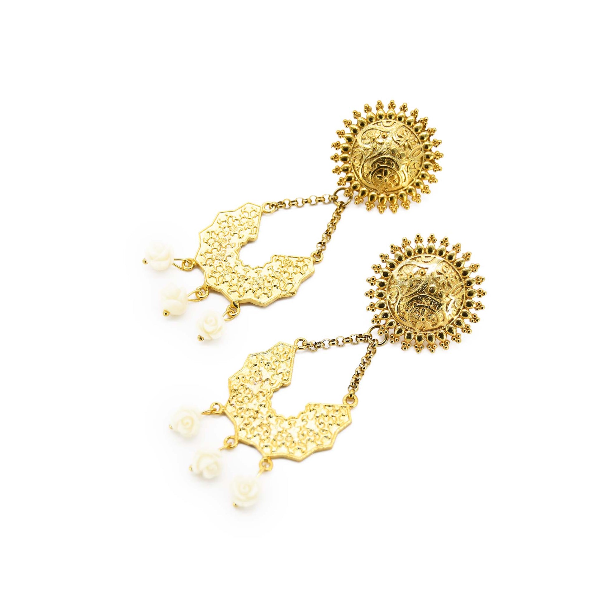 Tranquility Roses Handmade Drop Earring