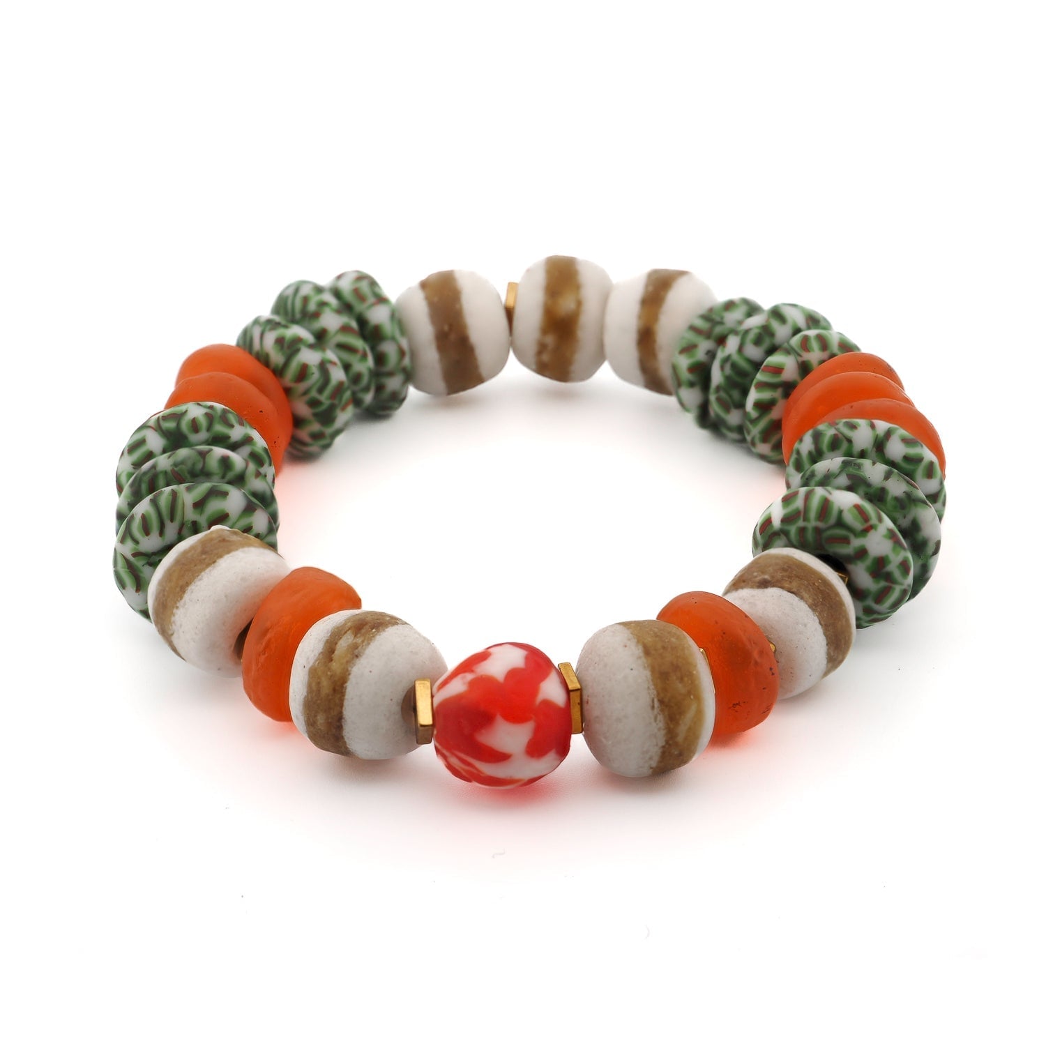 Tribal Balance Ceramic Energy Bracelet - Green