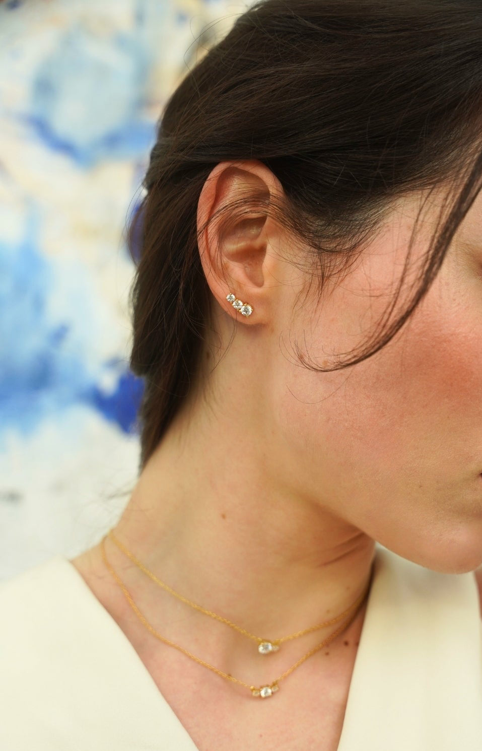 TRILOGY CROISSANT EARRING