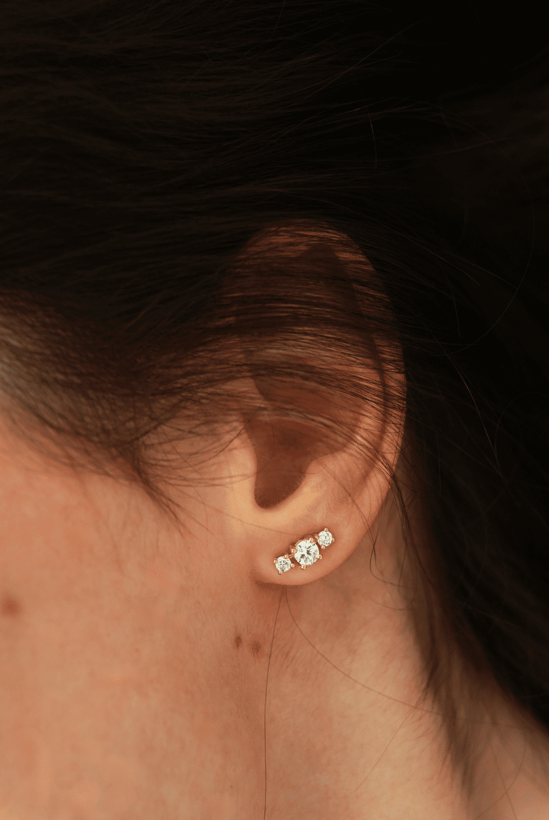 TRILOGY DIAMOND EARRING