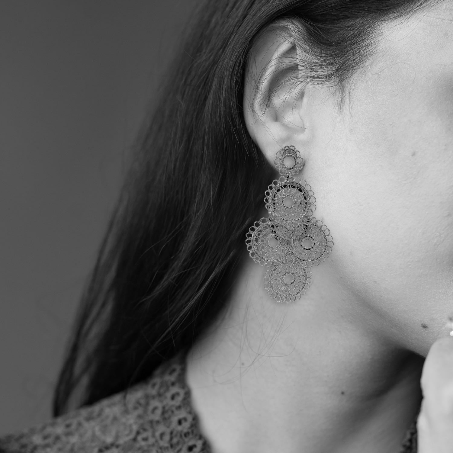 Trio Gold Mix Juliette Handmade Crochet Earrings