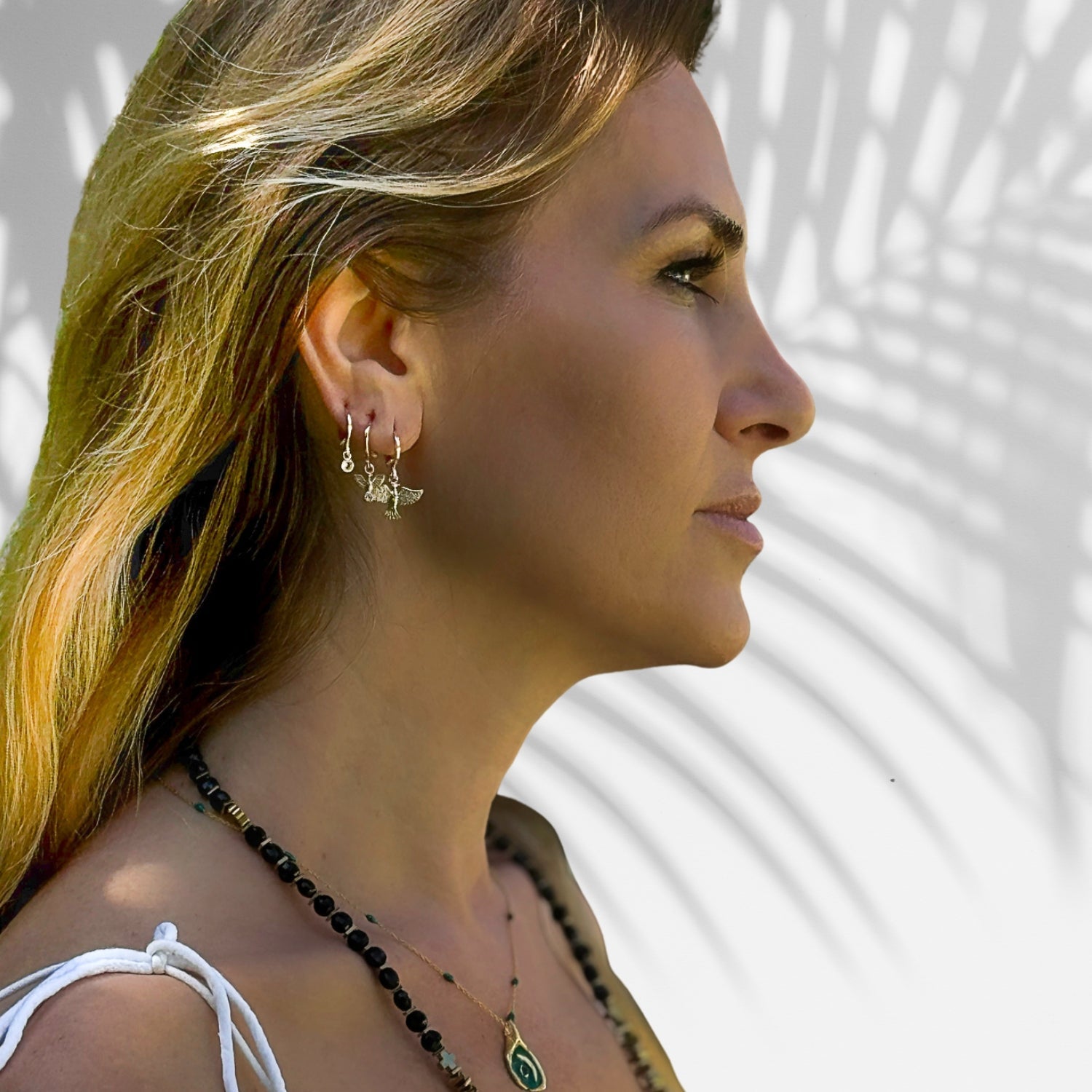 Spiritual Bird Trio Gold Earring Set - Gold