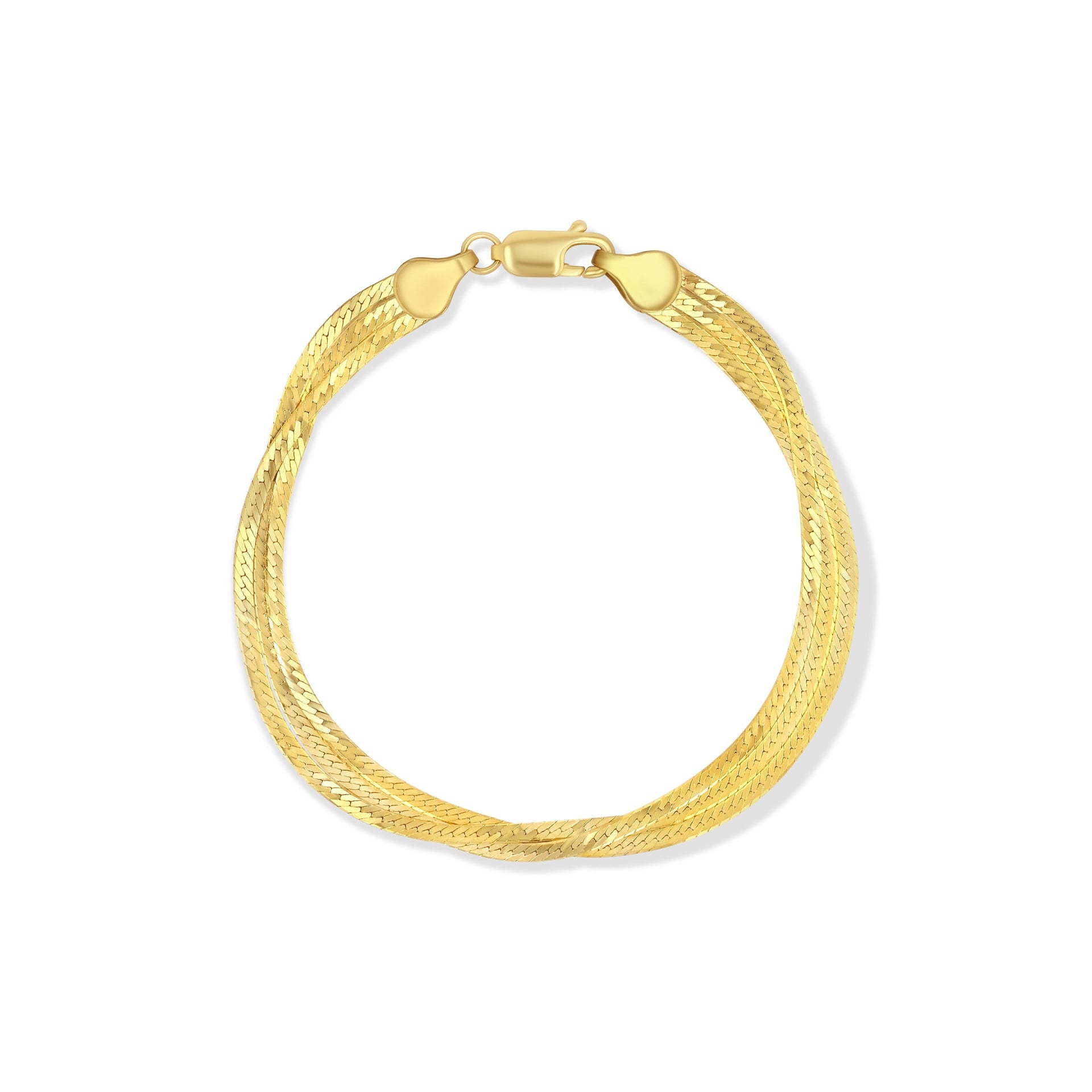 Triple Strand Herringbone Bracelet