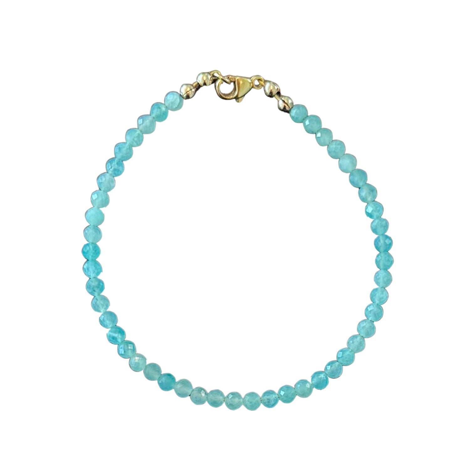Aqua Blue Amazonite Stone Bracelet