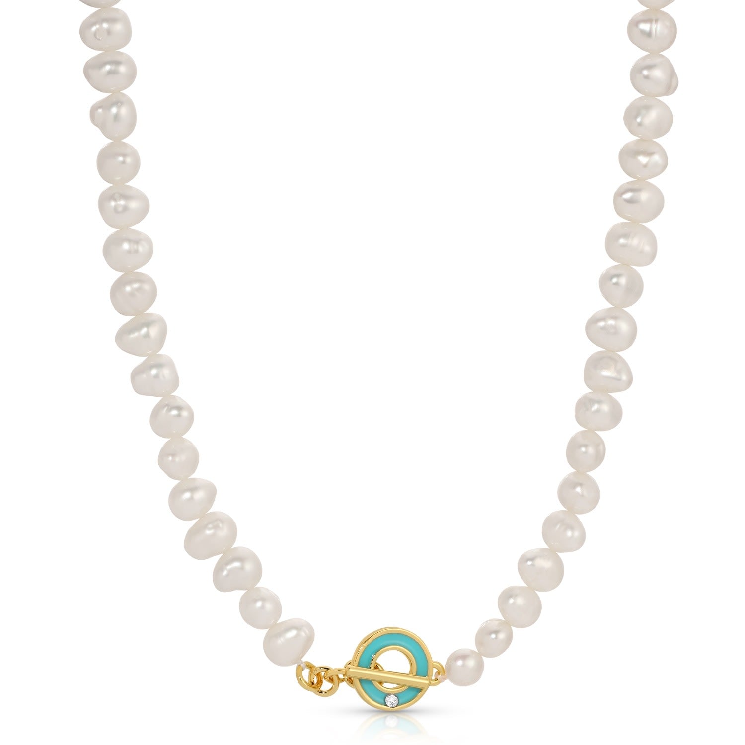 Tropez Pearl Necklace - Turquoise