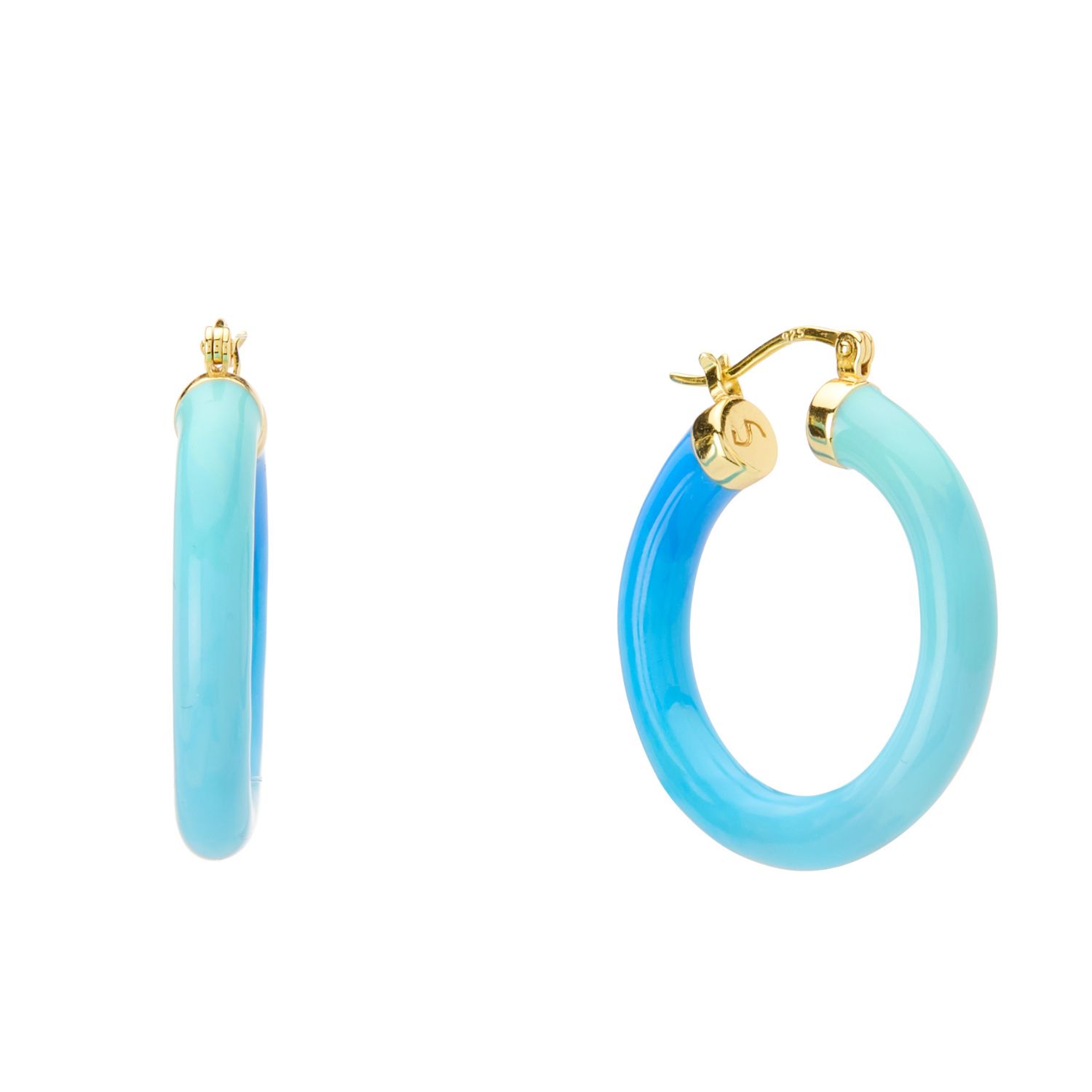 Tropicale Ocean Hoop - Gold Vermeil