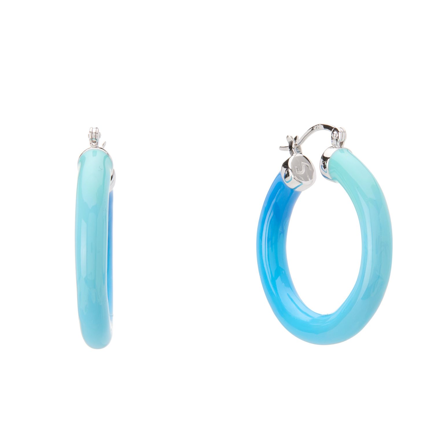 Tropicale Ocean Hoop - Silver