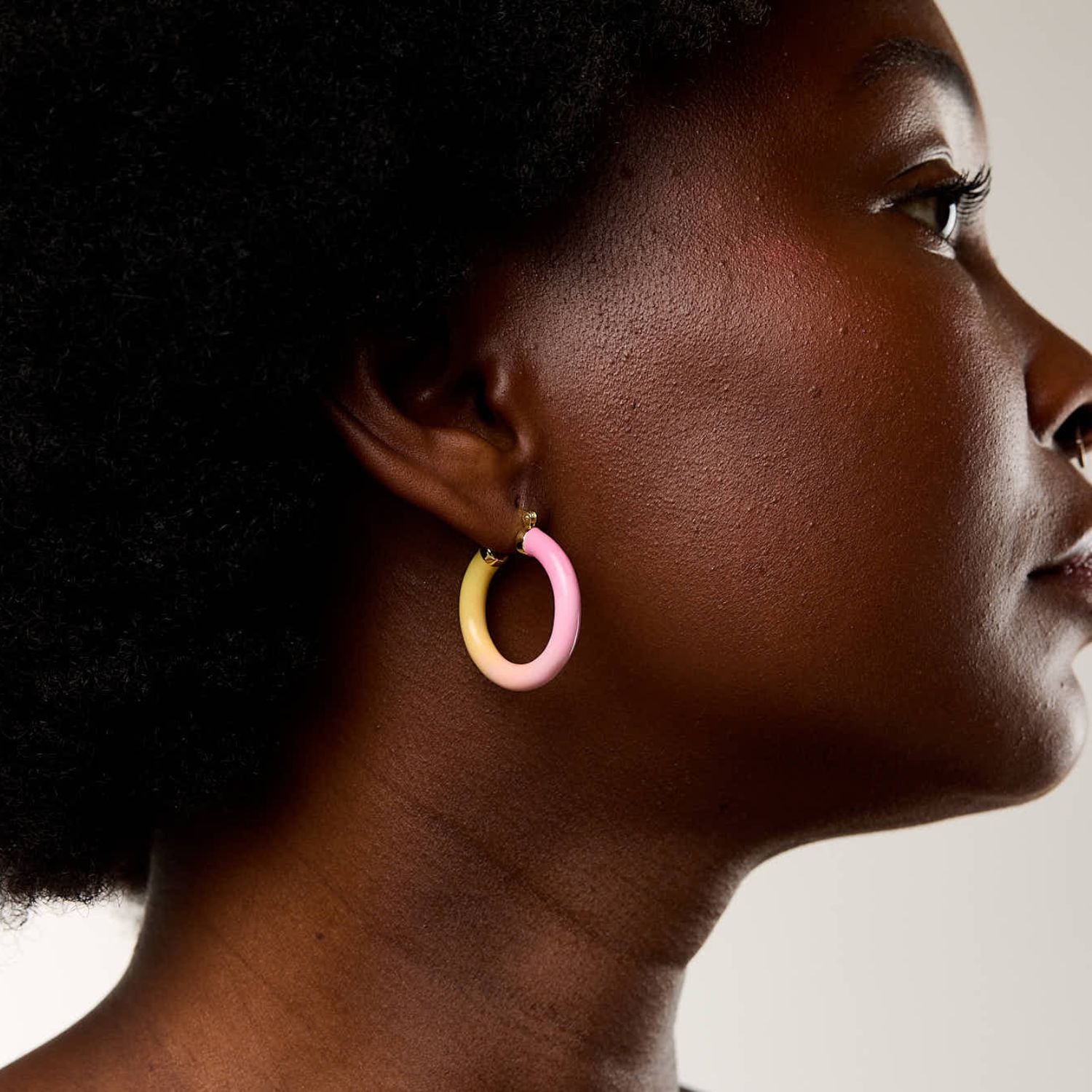 Tropicale Sunset Hoop - Gold Vermeil