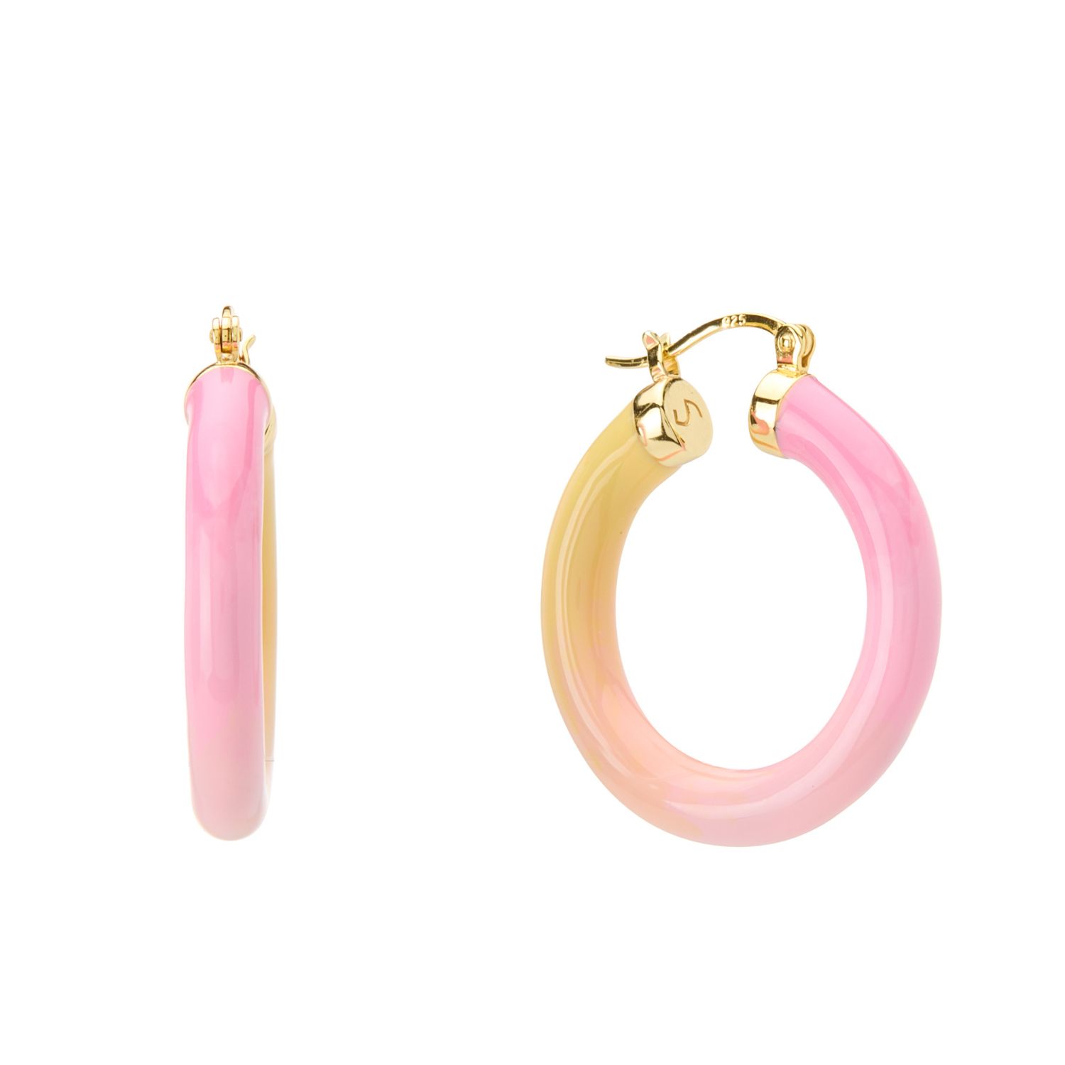 Tropicale Sunset Hoop - Gold Vermeil