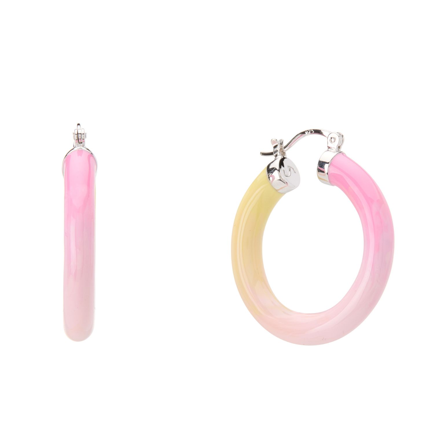 Tropicale Sunset Hoop - Silver