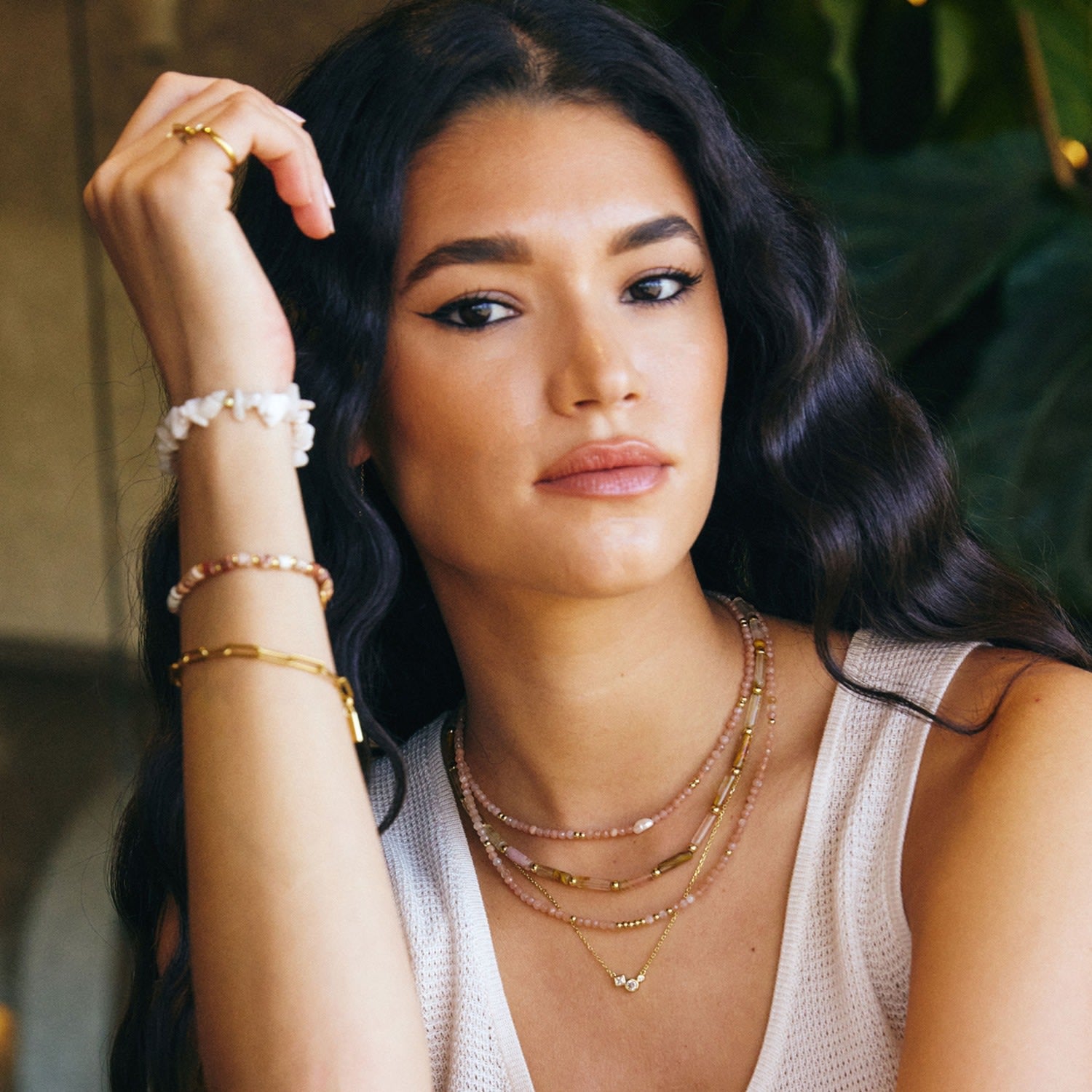 Mila Gemstone & Pearl Choker